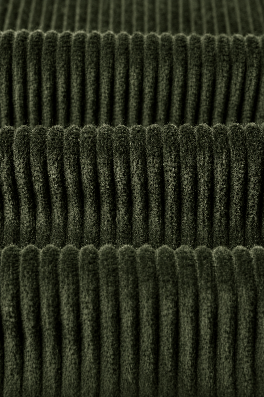 Green Flat Front 5 Wale Corduroy Trousers