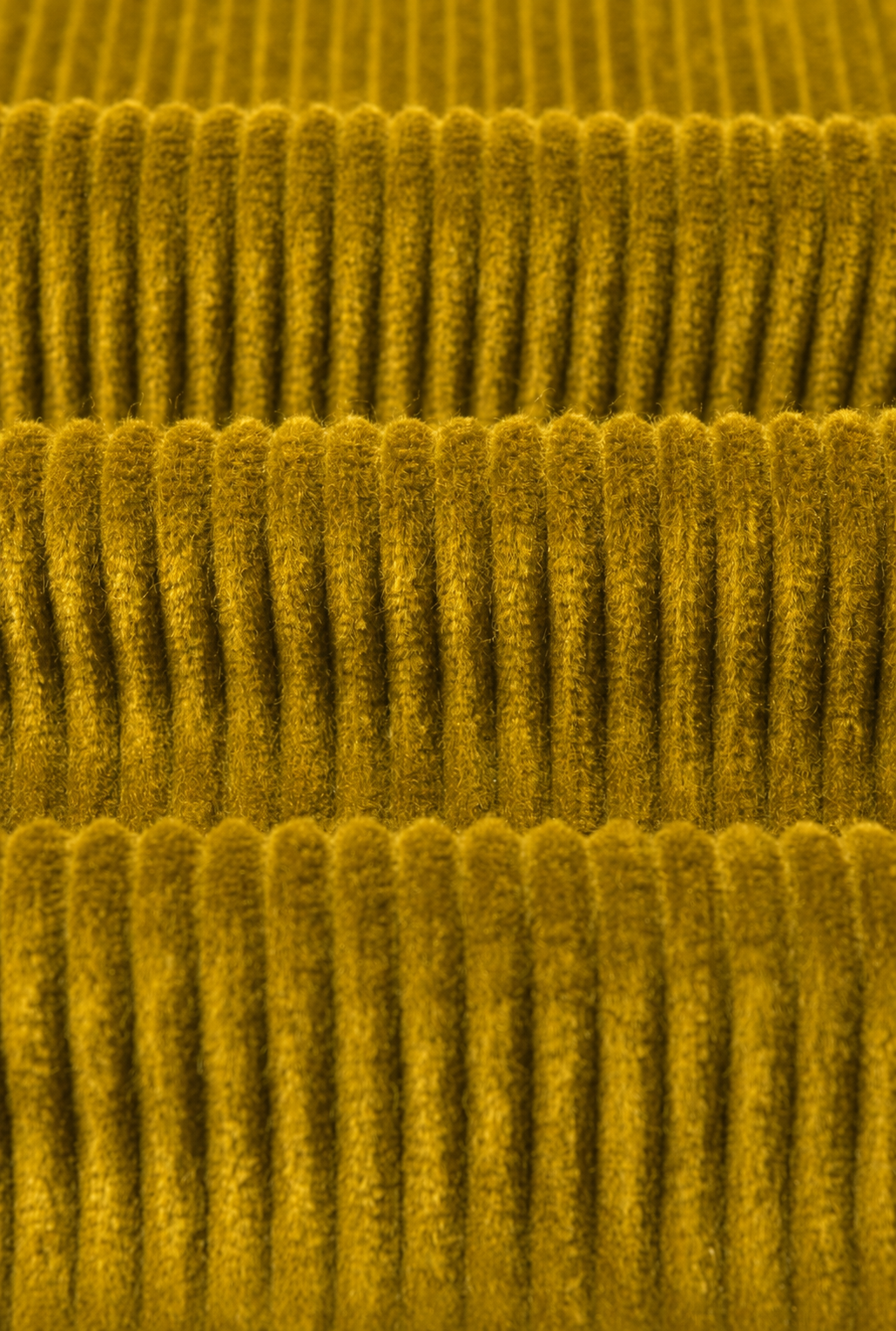 Mustard Flat Front 5 Wale Corduroy Trousers
