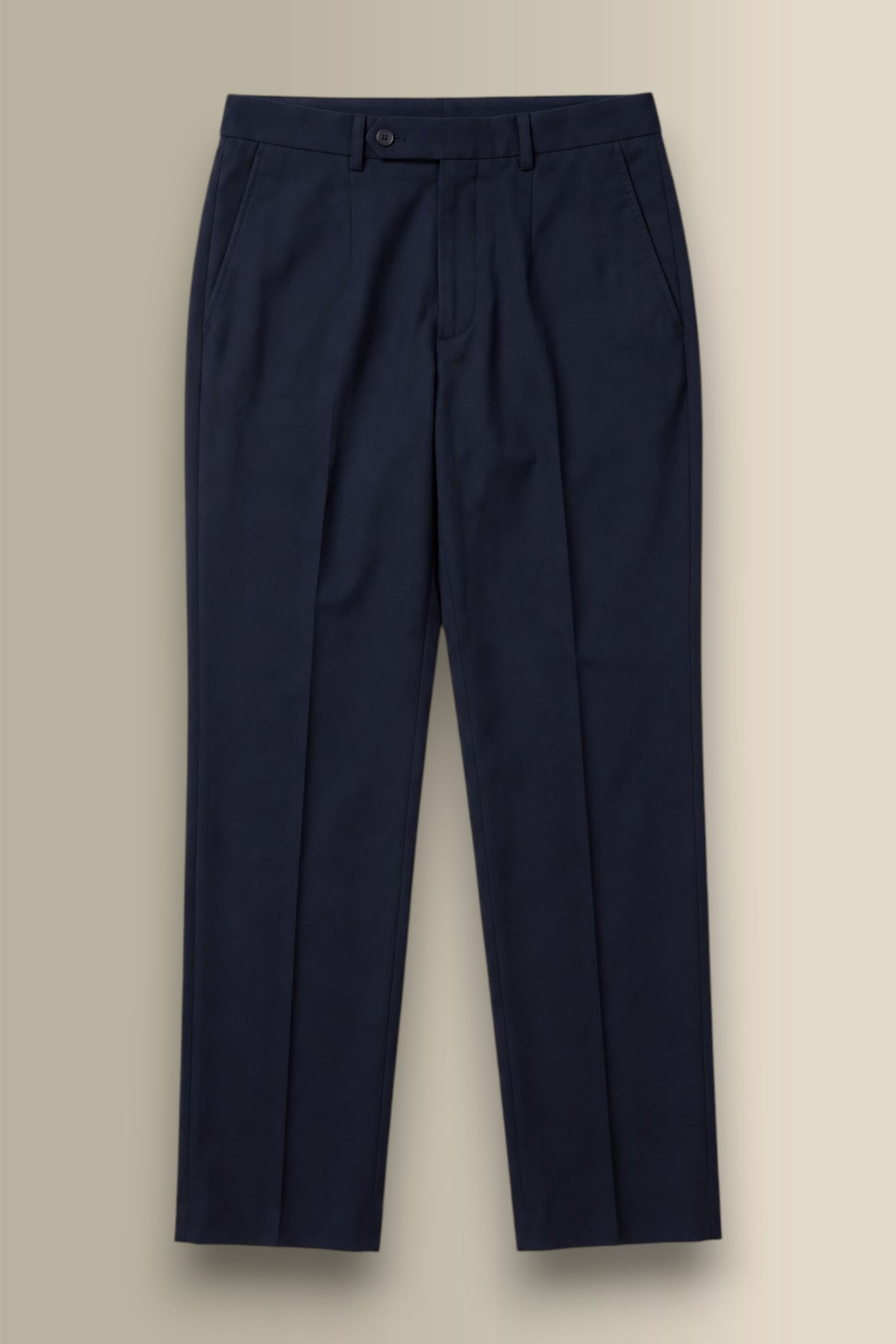 Navy Flat Front Winter Chinos