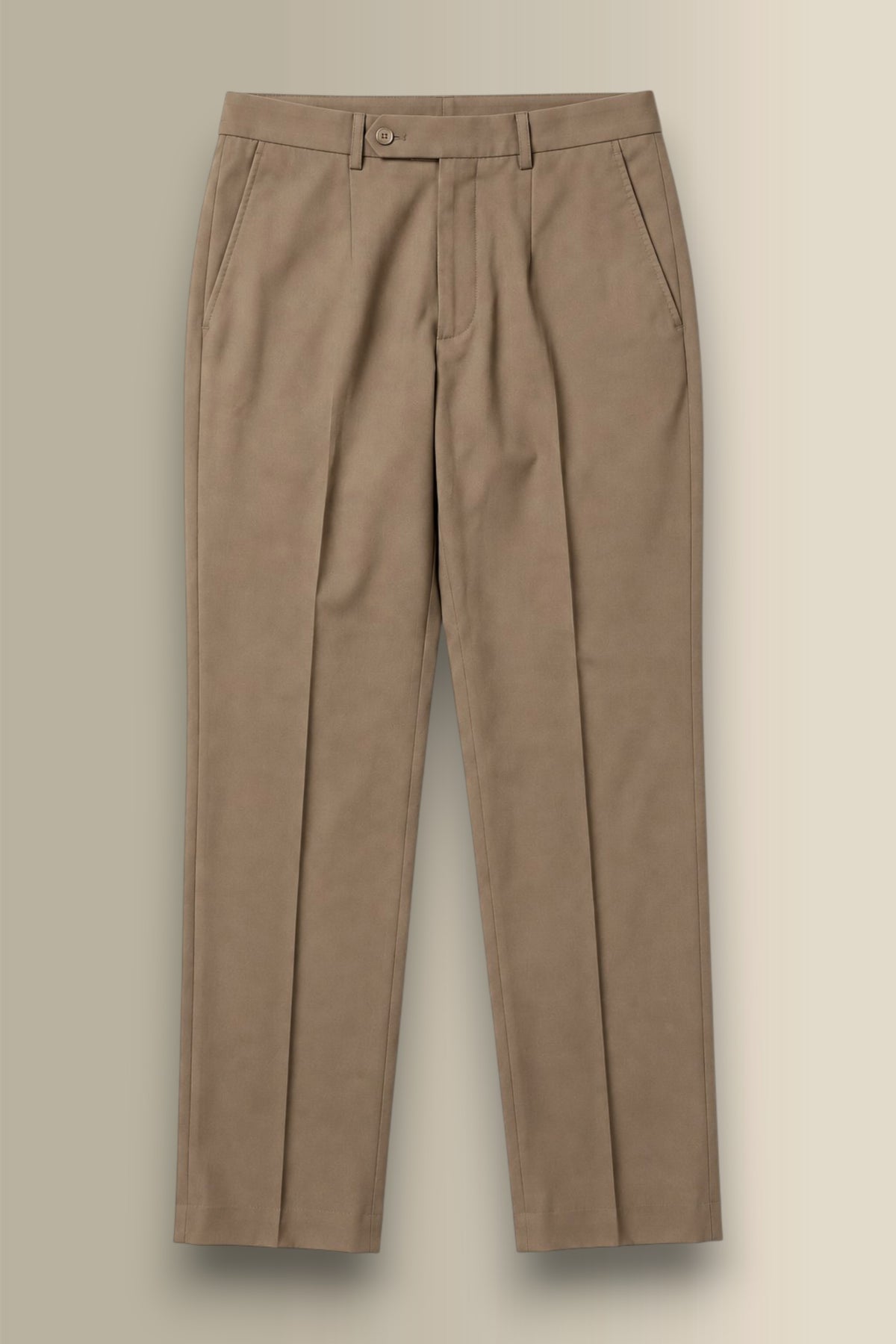Tan Flat Front Winter Chinos