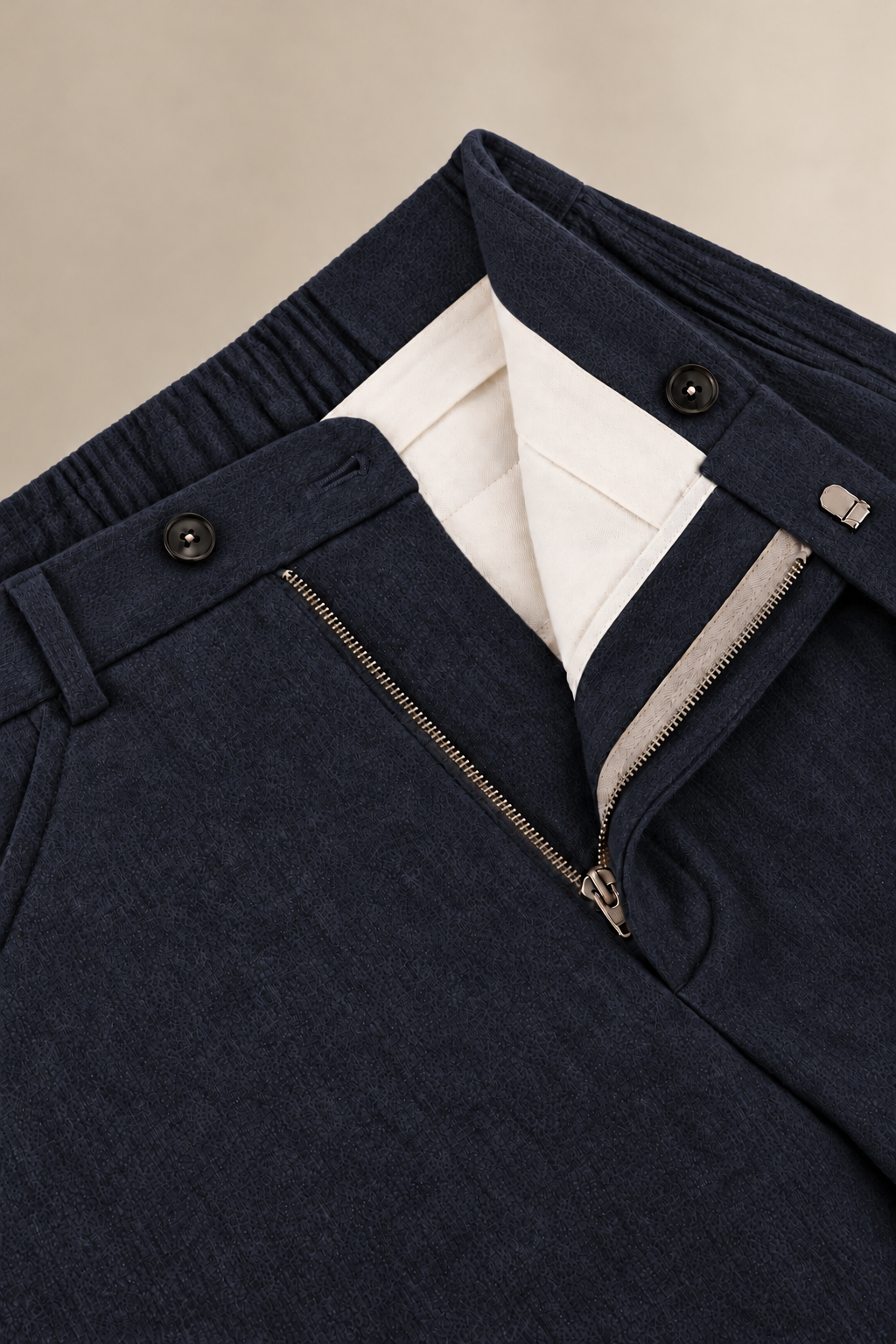 Navy Flannel All Day Trousers