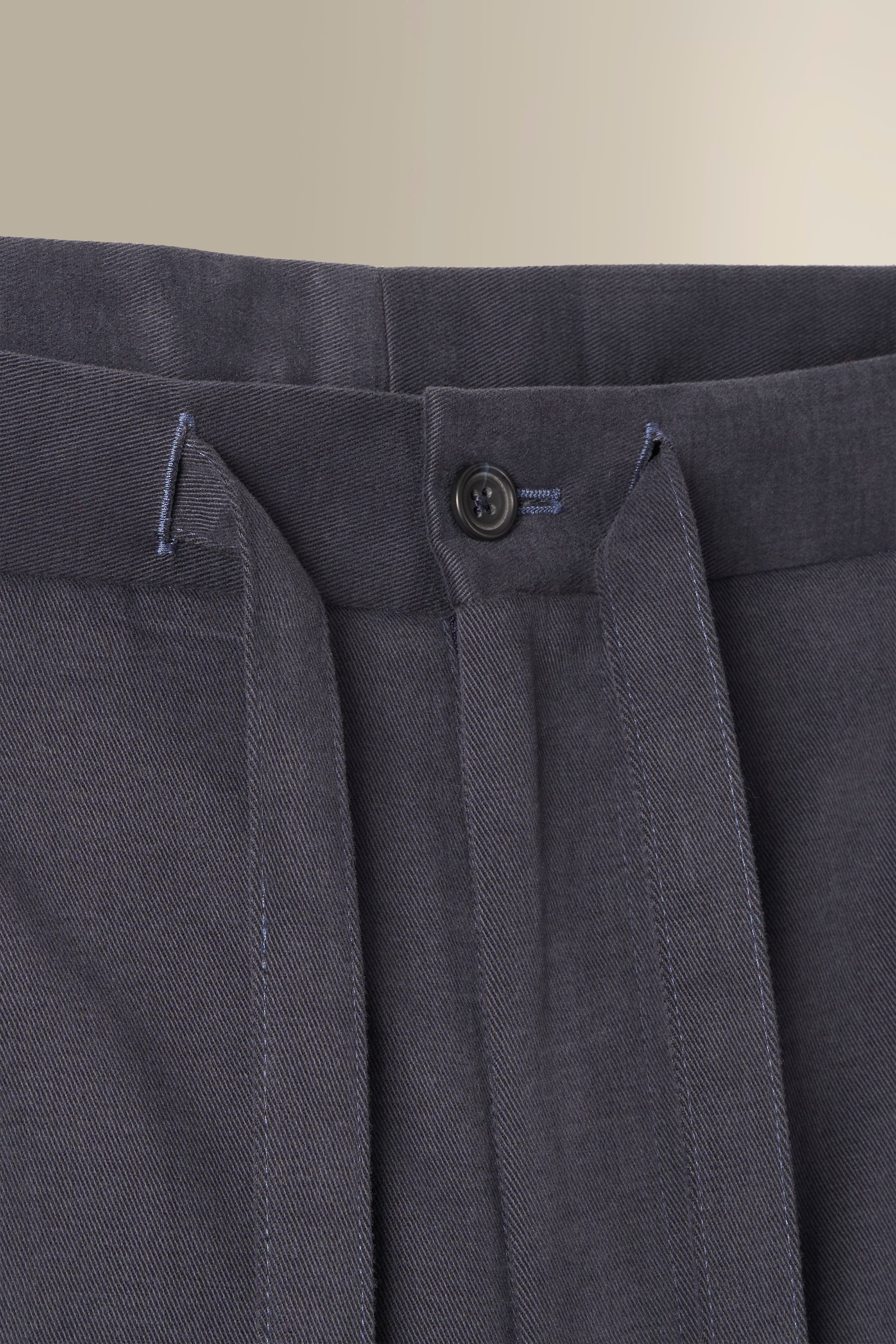 Navy Cotton Drawstring Trousers