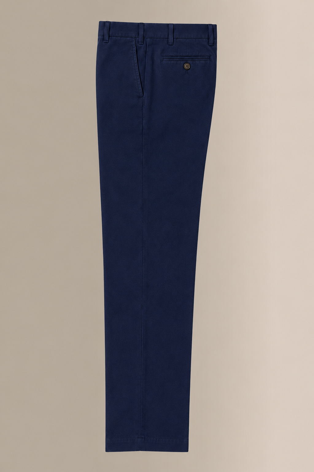 Navy Flat Front Moleskin Trousers
