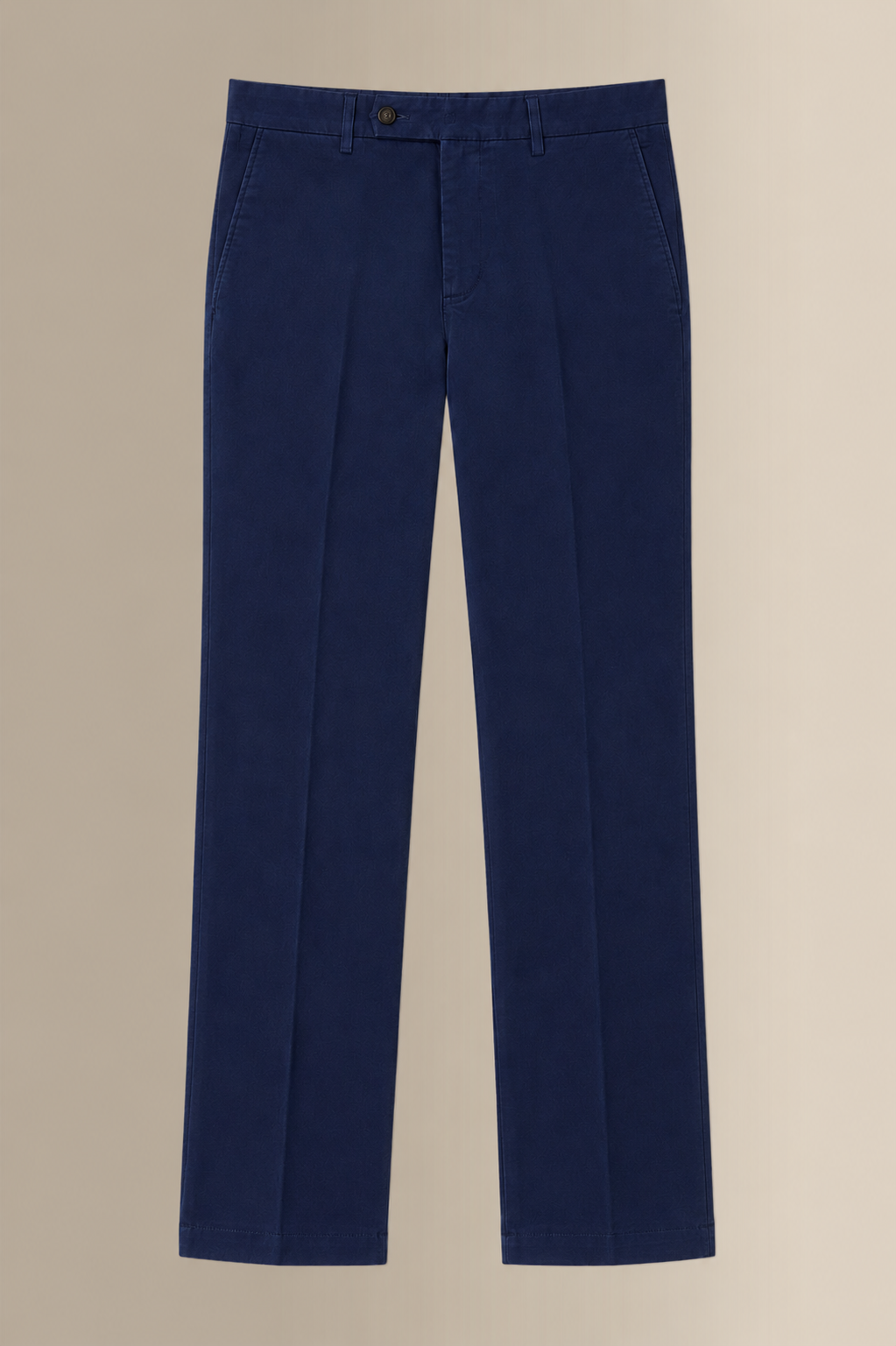 Navy Flat Front Moleskin Trousers