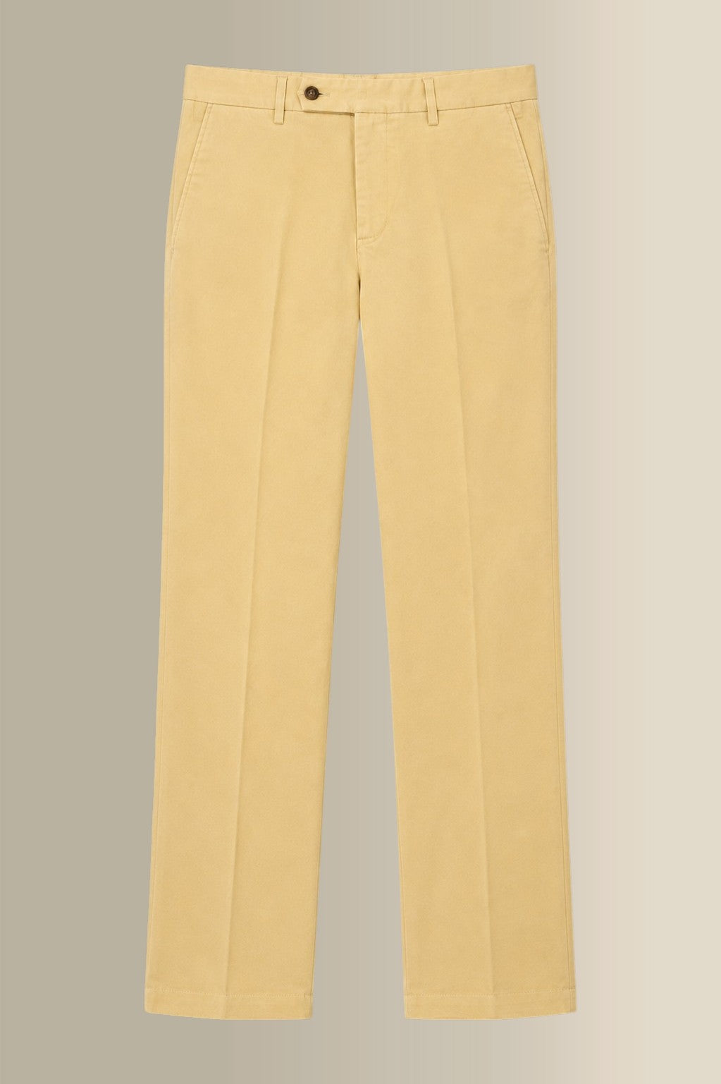 Cream Flat Front Moleskin Trousers
