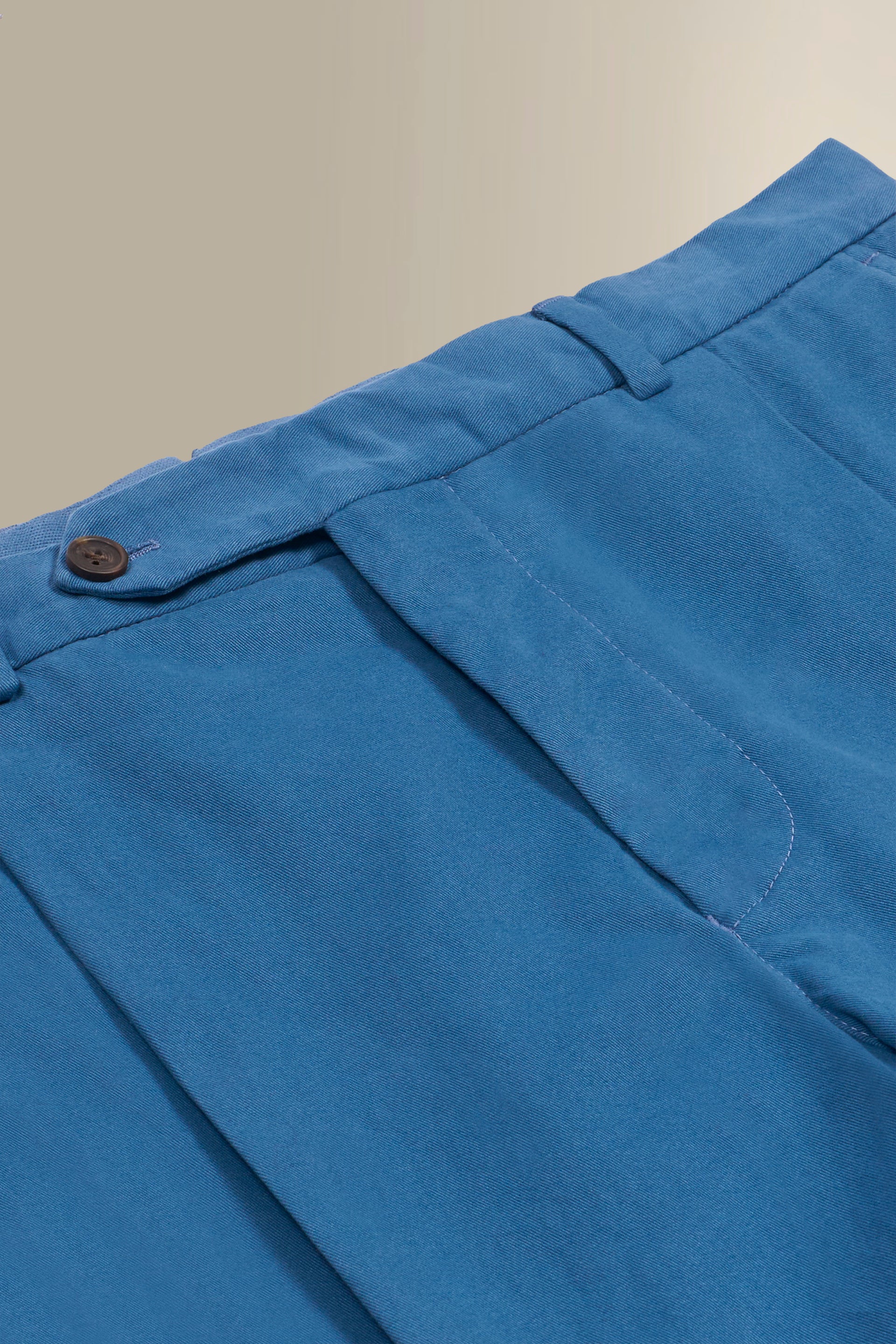 Blue Single Pleat Chinos