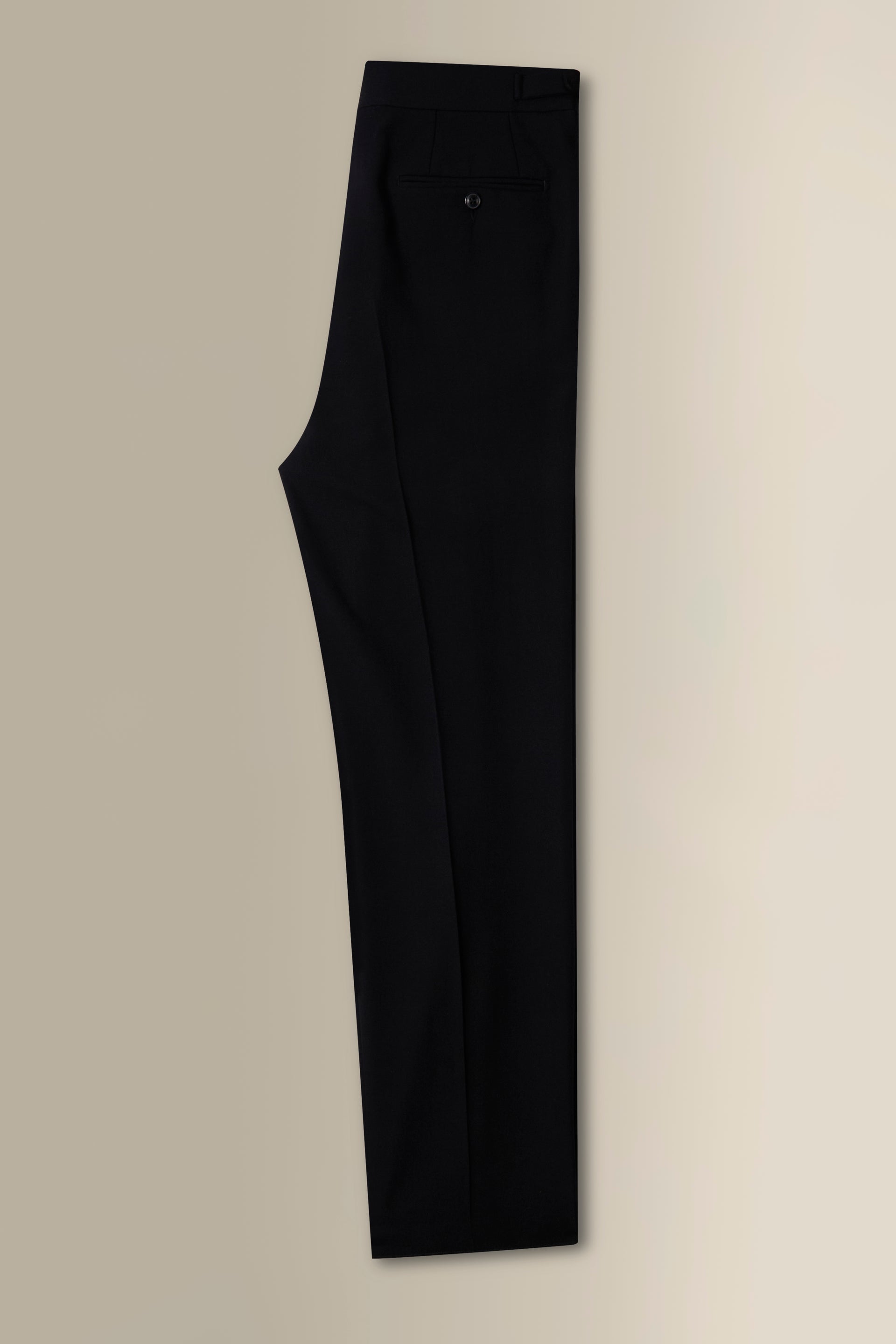Black Double Pleat Barathea Trousers