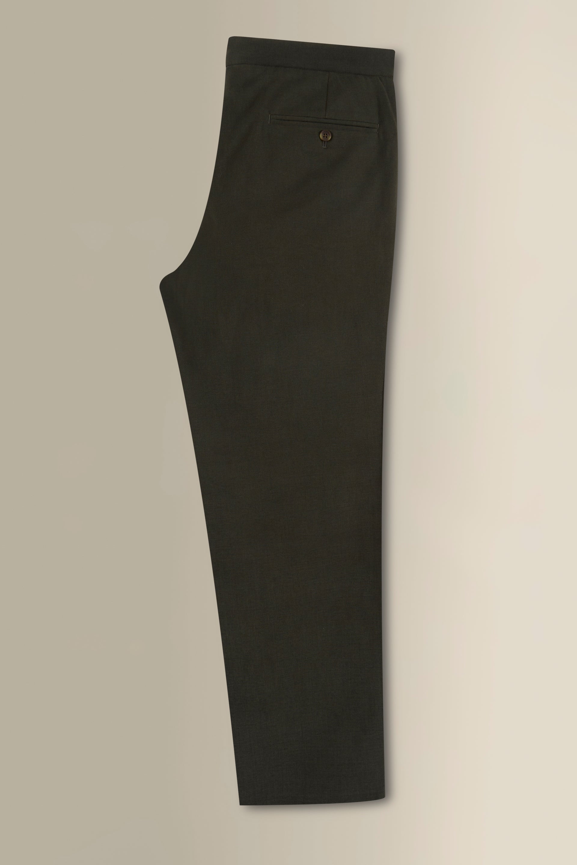 Olive Cotton Drawstring Trousers