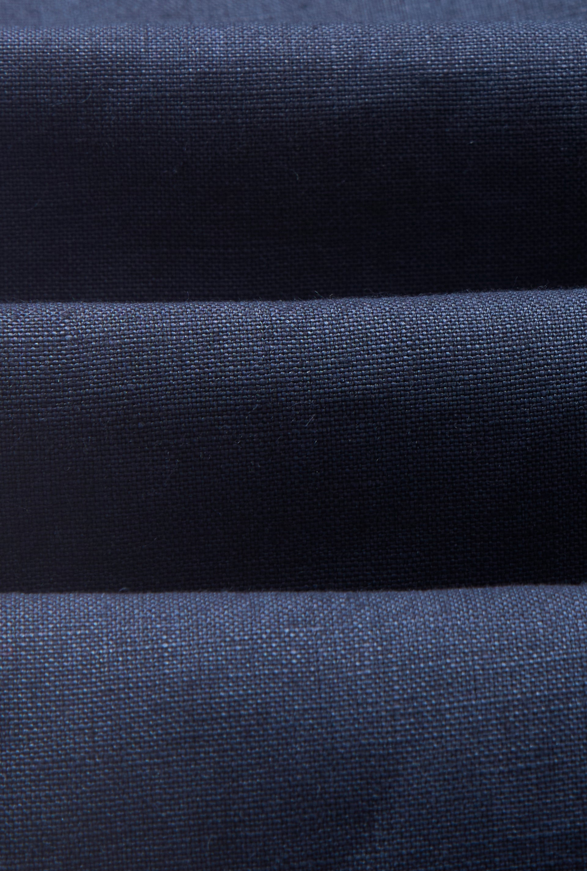 Navy Single Pleat Linen Trousers