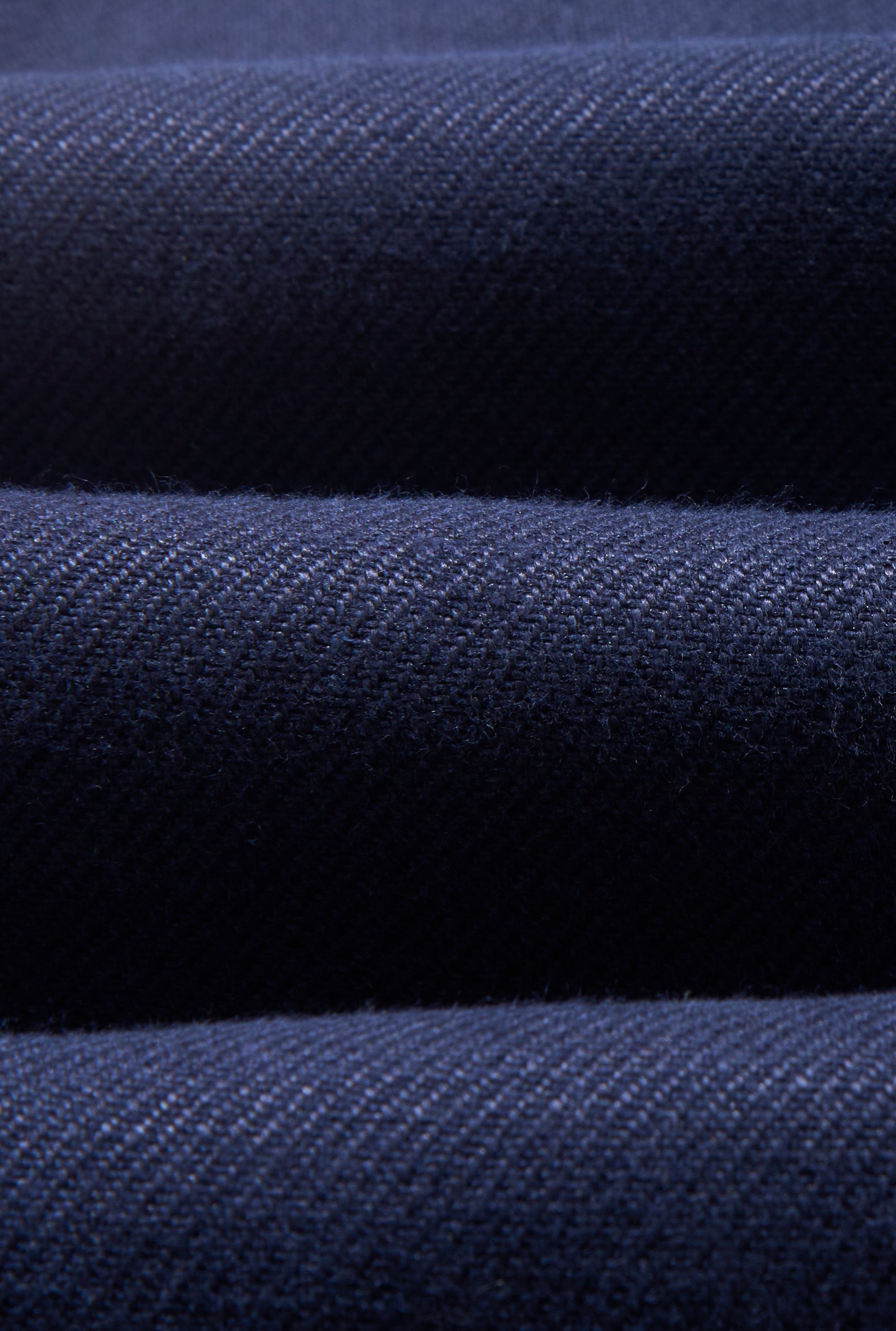 Navy Single Pleat Linen Twill Trousers