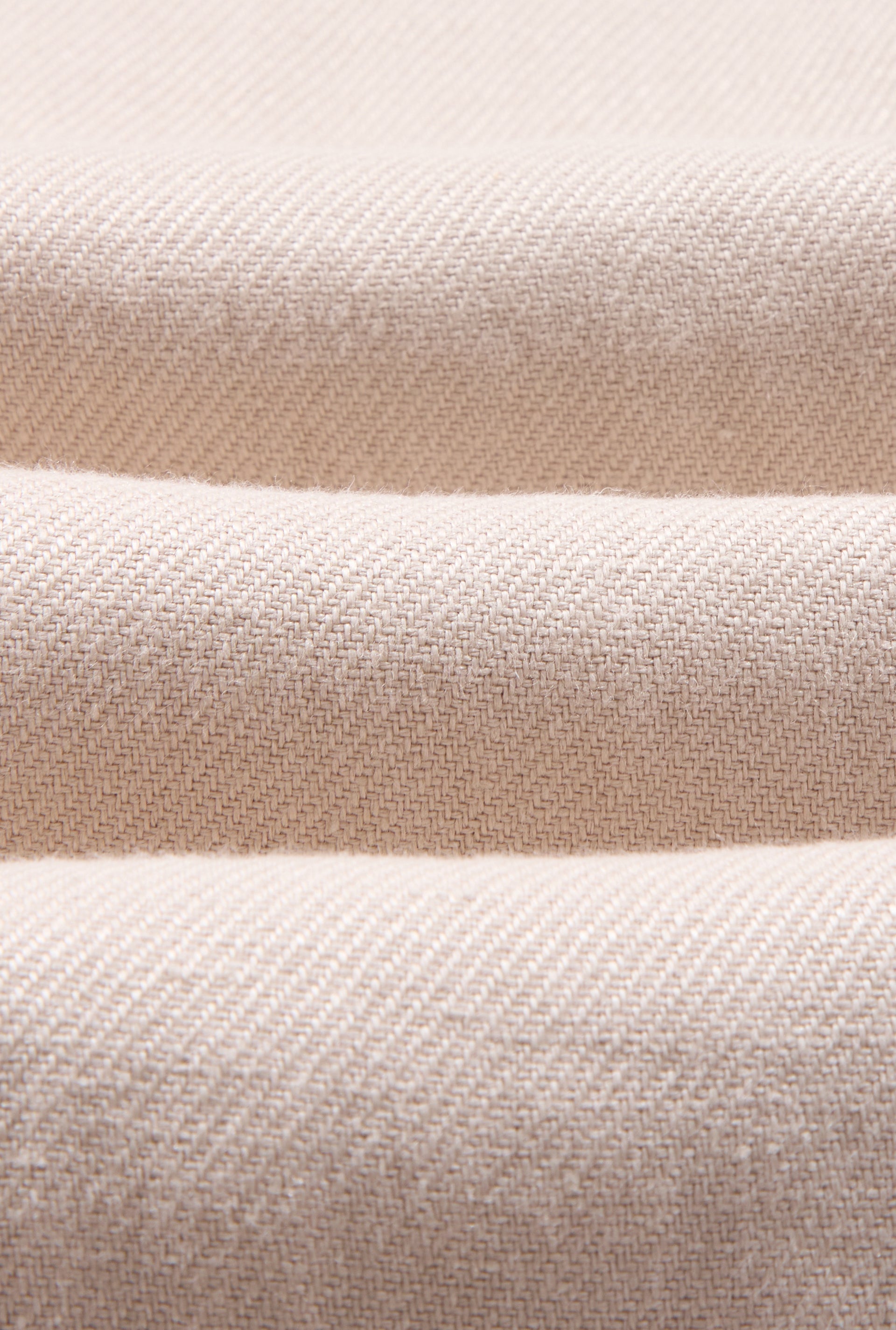 Cream Single Pleat Linen Twill Trousers