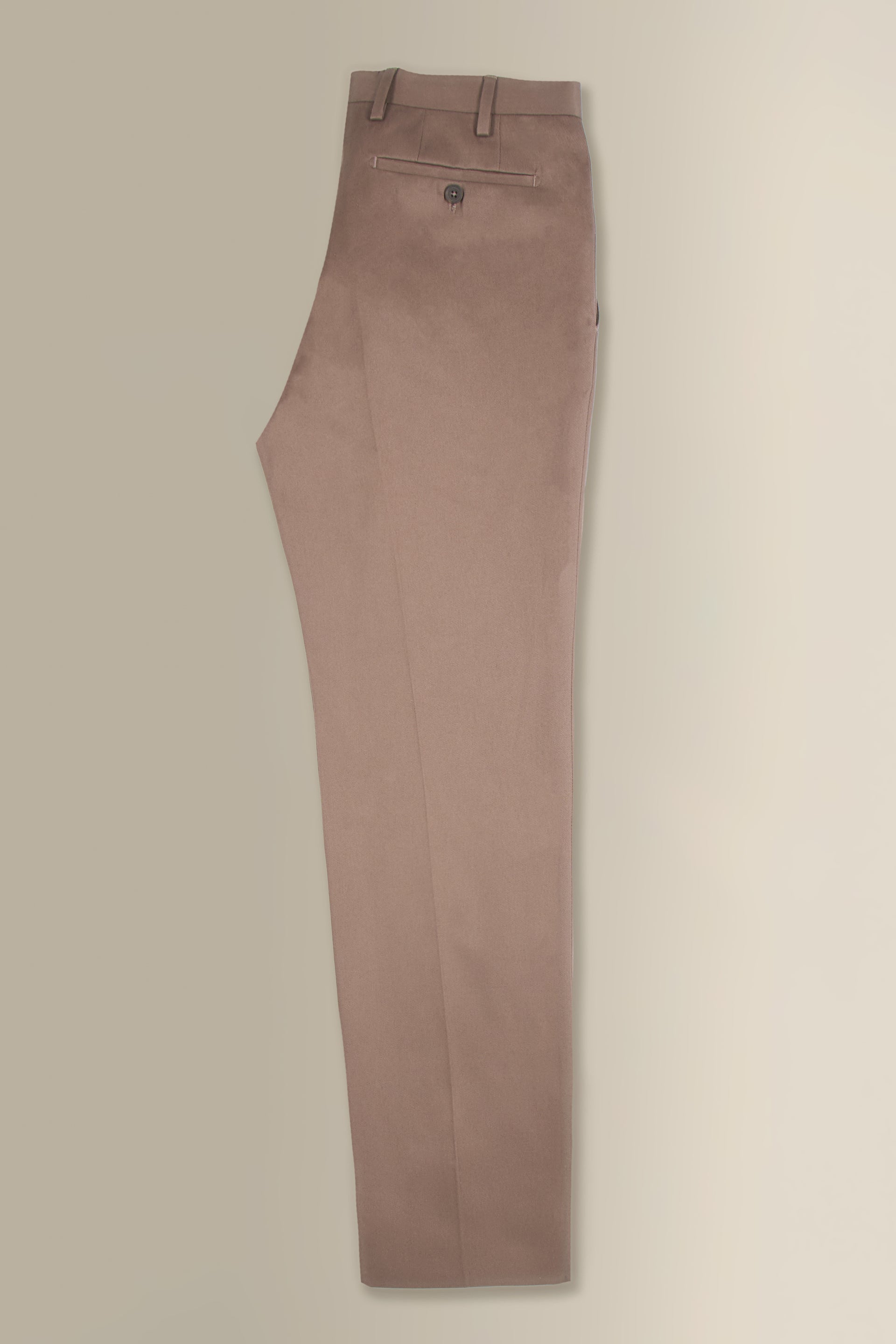 Khaki Flat Front Cotton Chinos