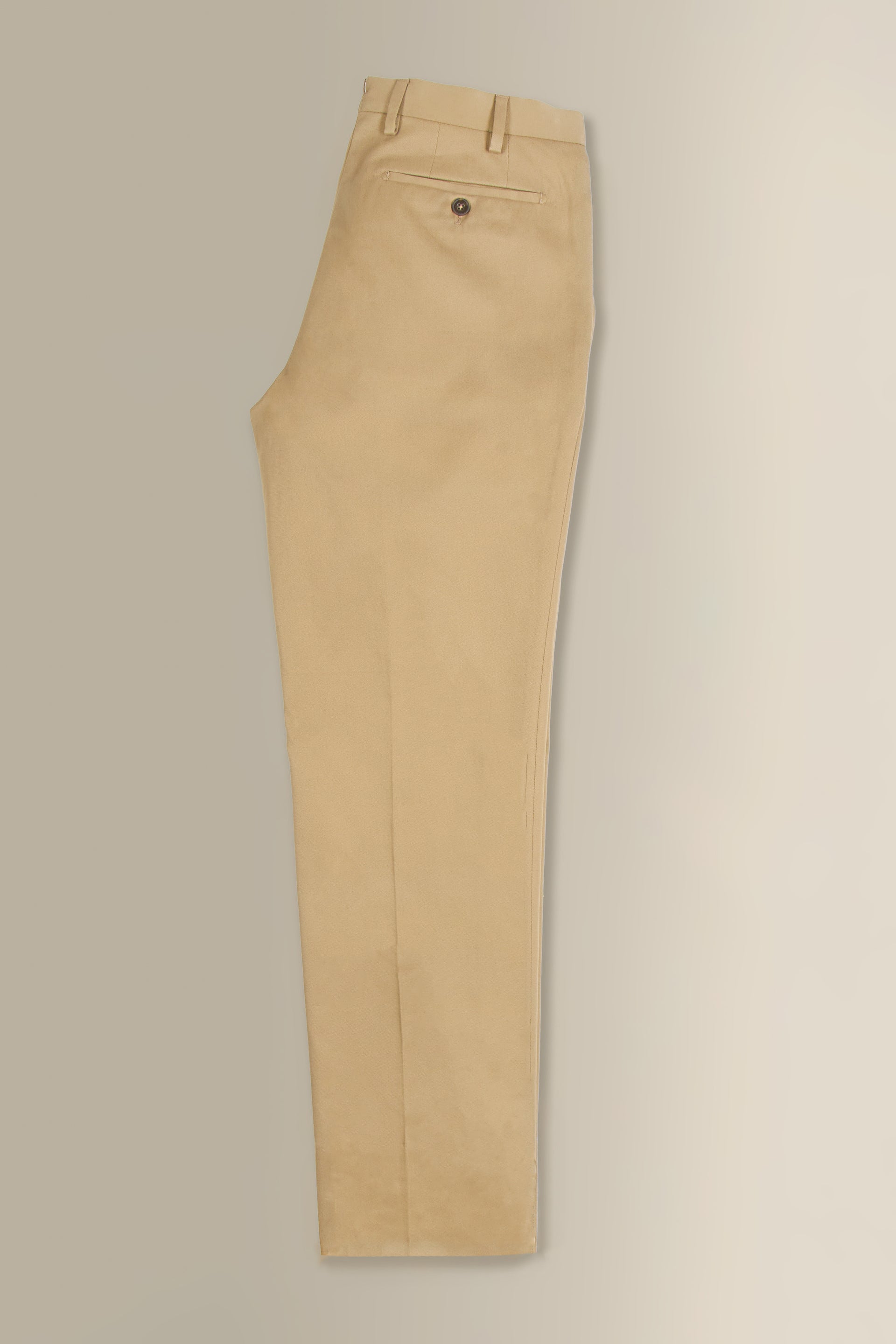 Olive Flat Front Cotton Chinos