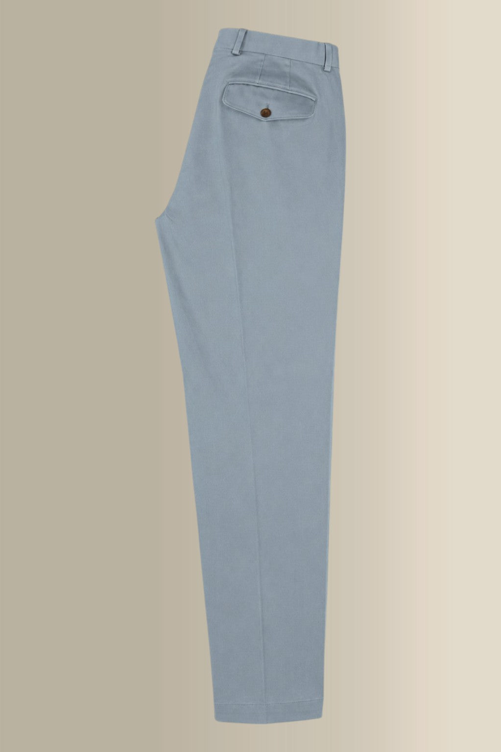 Light Blue Flat Front Garment Washed Chinos