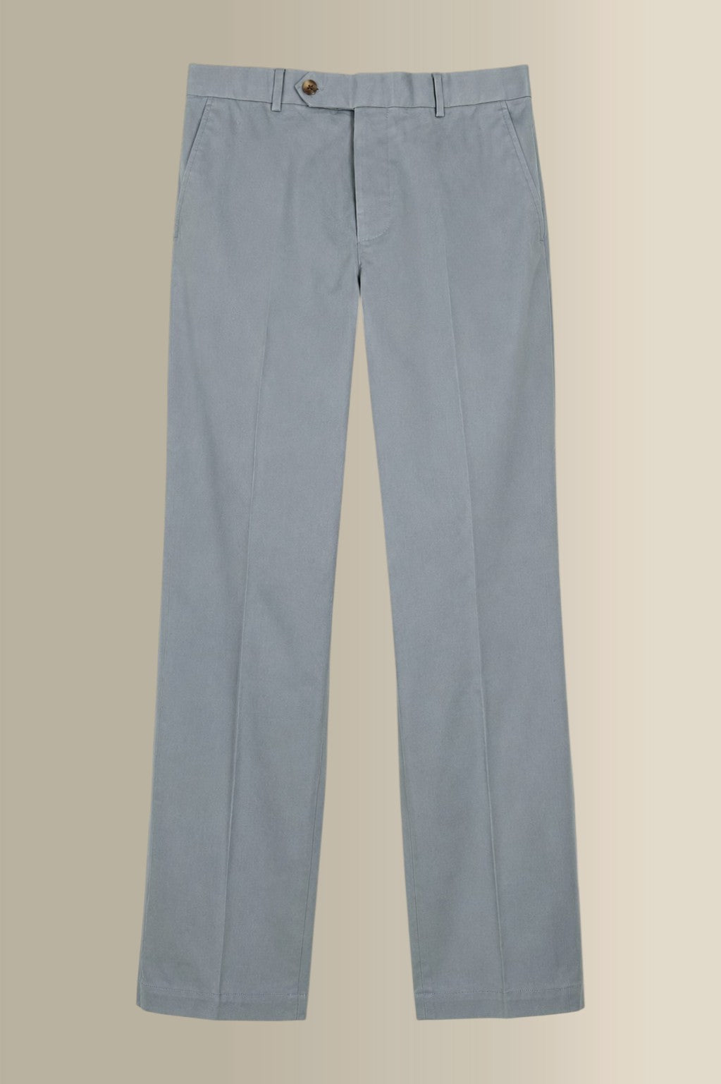 Light Blue Flat Front Garment Washed Chinos