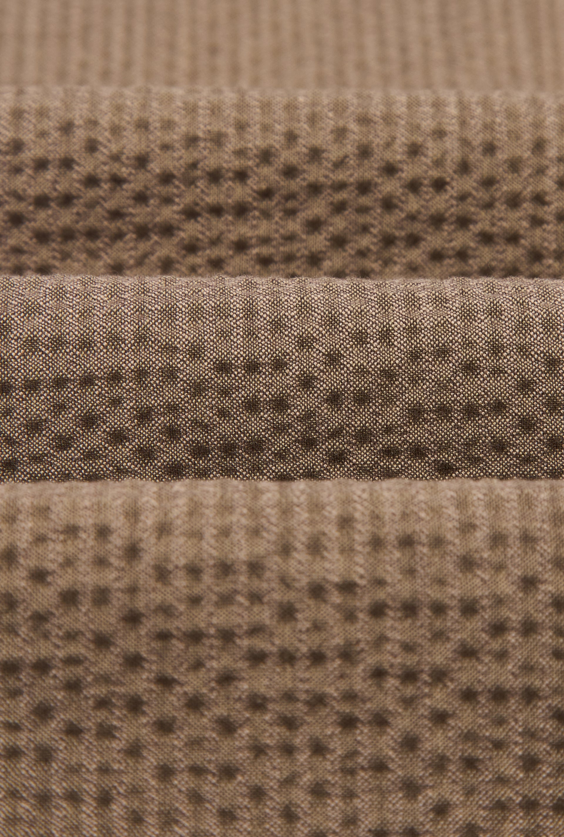 Brown Flat Front Seersucker Trousers