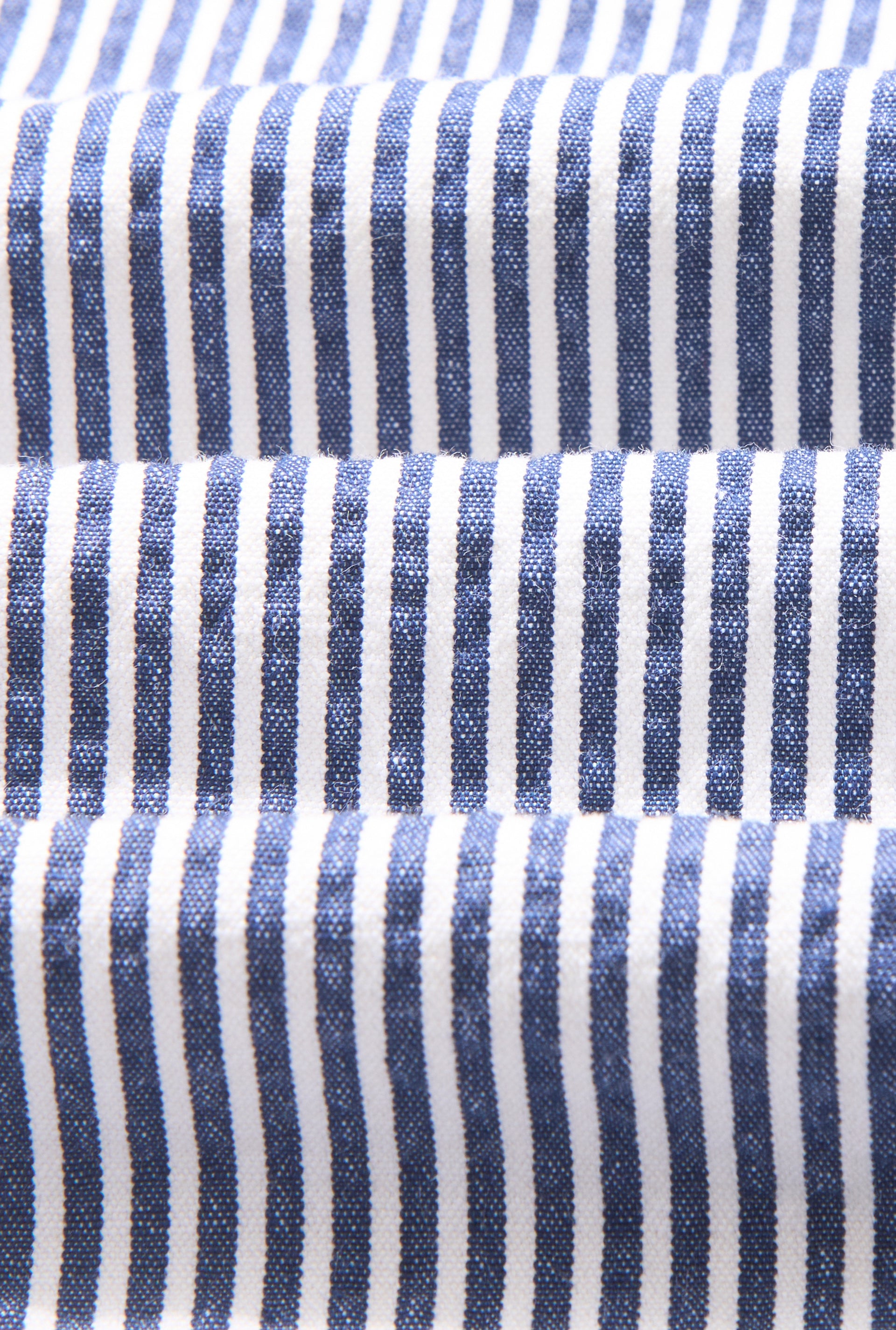Navy & White Stripe Single Pleat Seersucker Shorts