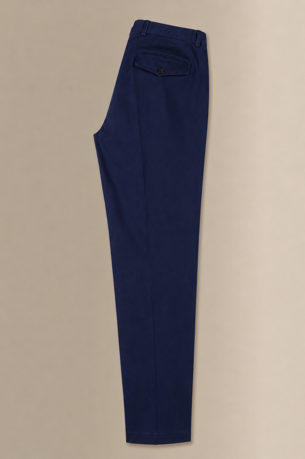 Navy Flat Front Garment Washed Chinos