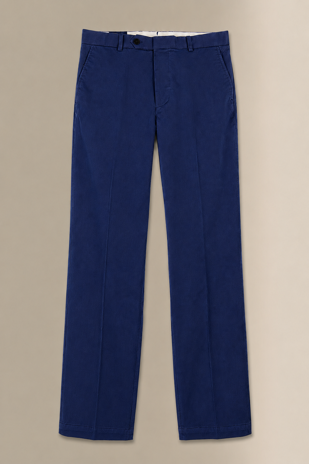 Navy Flat Front Garment Washed Chinos