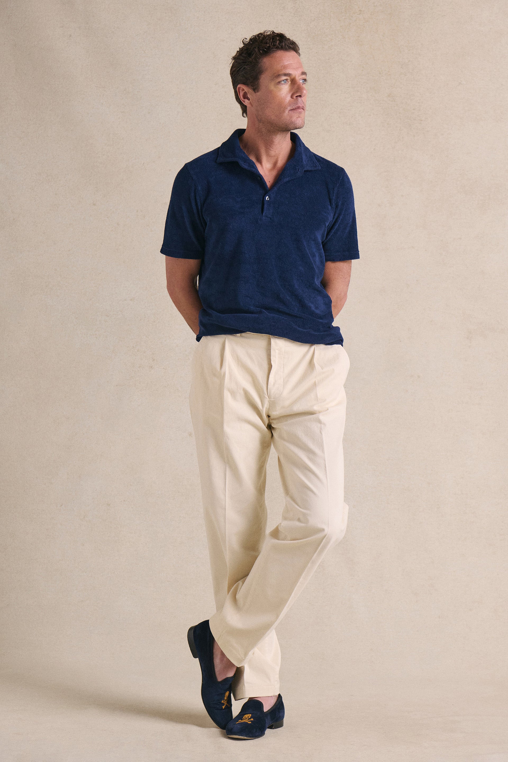 Ivory Single Pleat Chinos