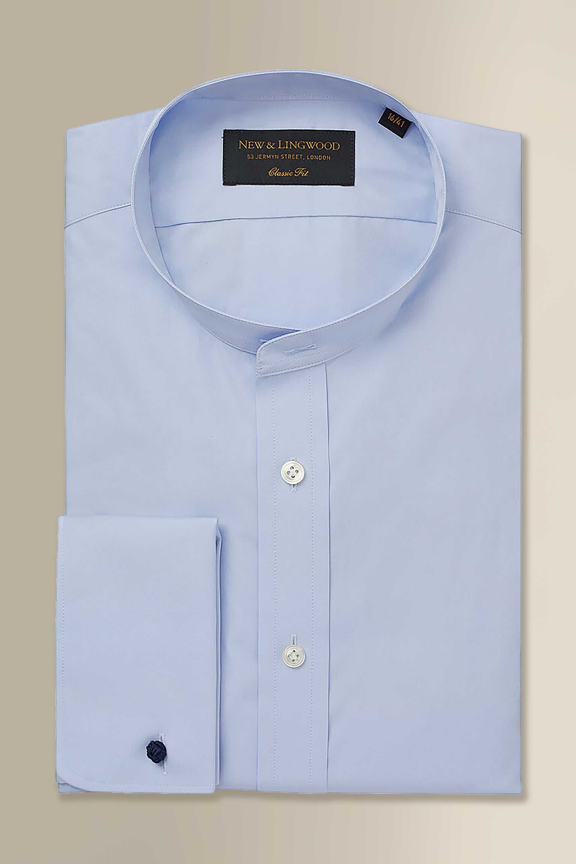 Sky Classic Fit Neckband Poplin Shirt