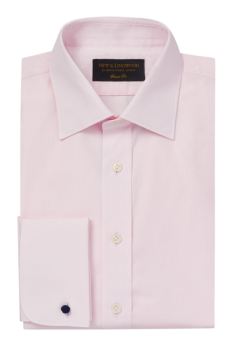 Pink Poplin St James's Collar Classic Fit Double Cuff Shirt