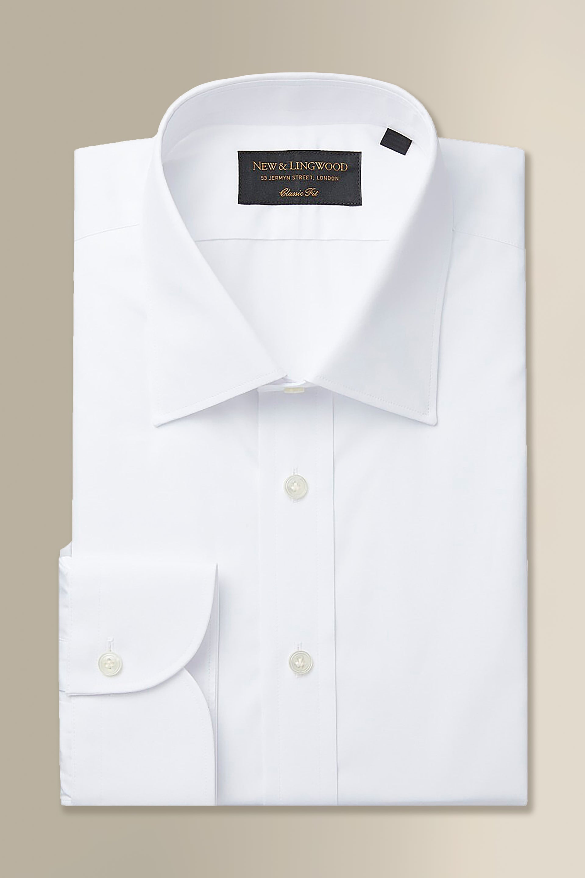 White St James' Collar Classic Fit Single Cuff Poplin Shirt