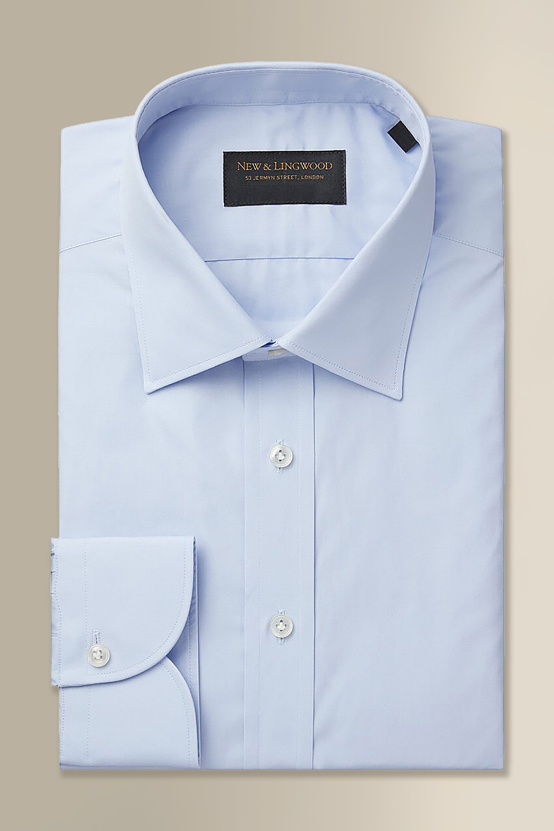 Pale Blue St James' Collar Classic Fit Single Cuff Poplin Shirt