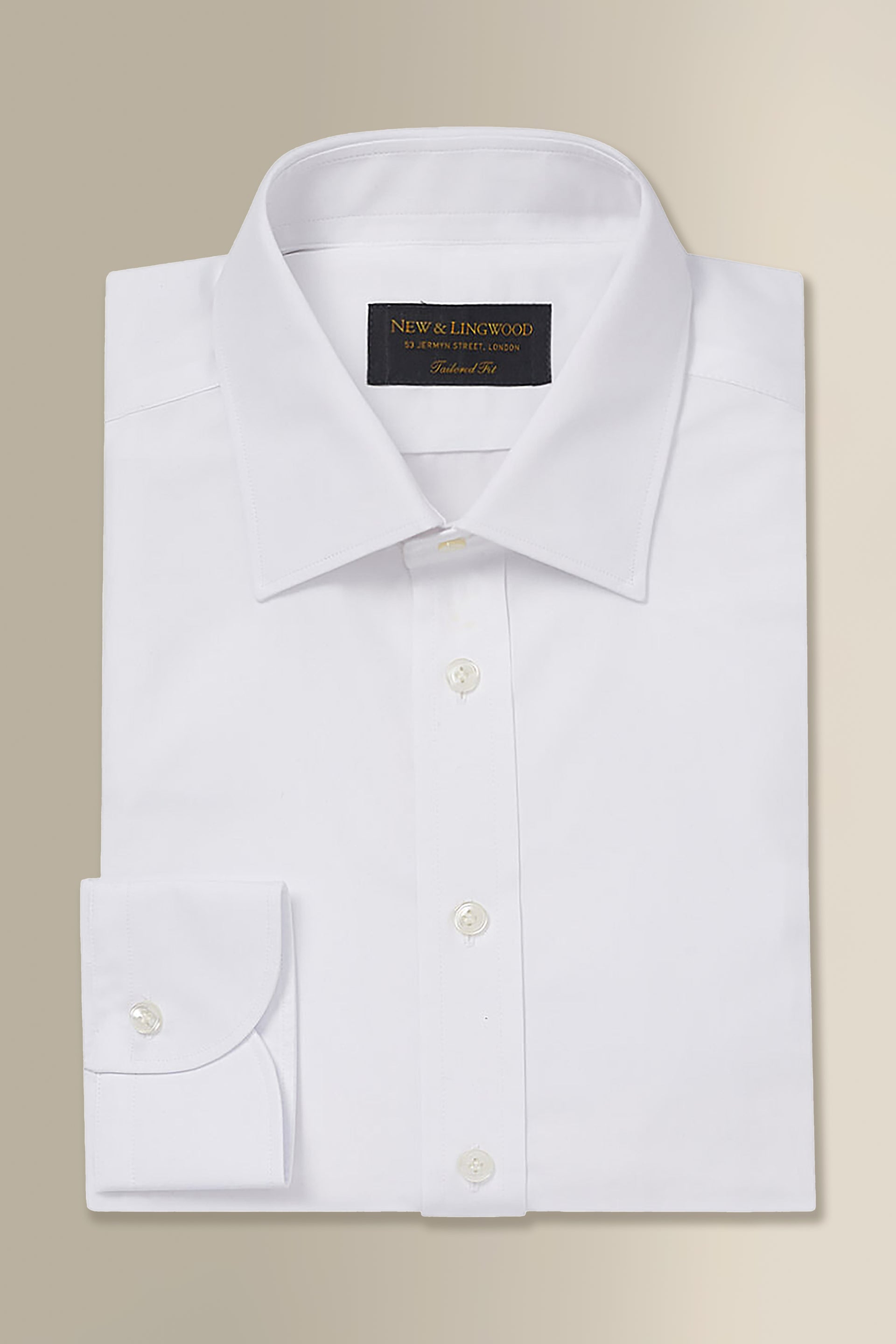 White St James' Collar Tailored Fit Single Cuff Poplin Shirt