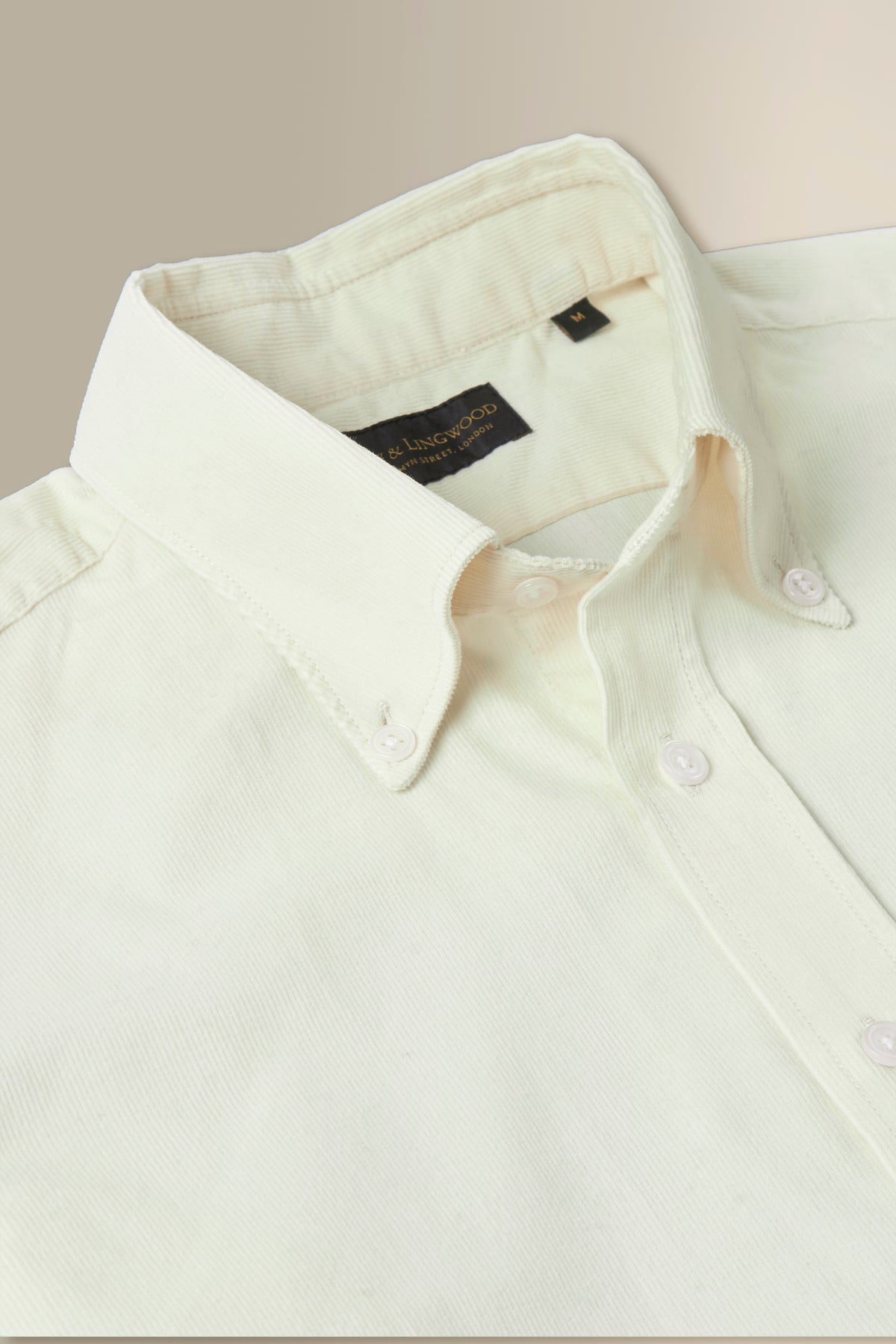 Cream Needlecord Salcombe Shirt