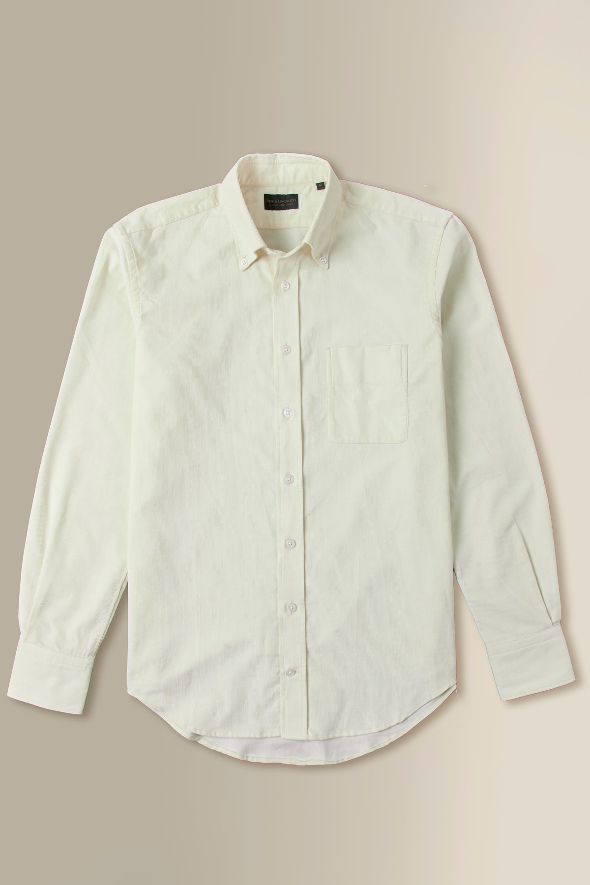 Cream Needlecord Salcombe Shirt