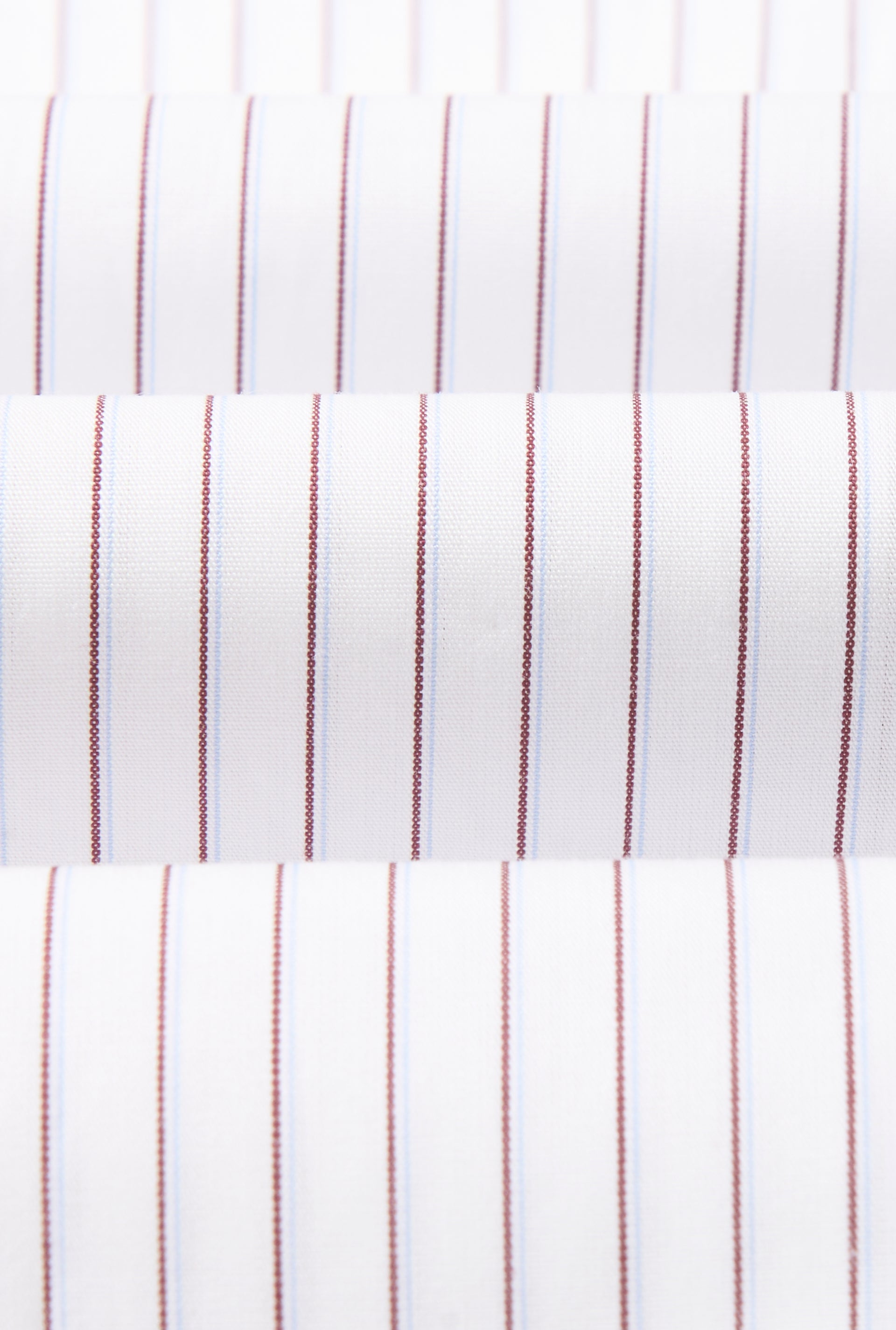 Burgundy & Sky Pinstripe St James' Collar Tailored Fit Poplin Shirt