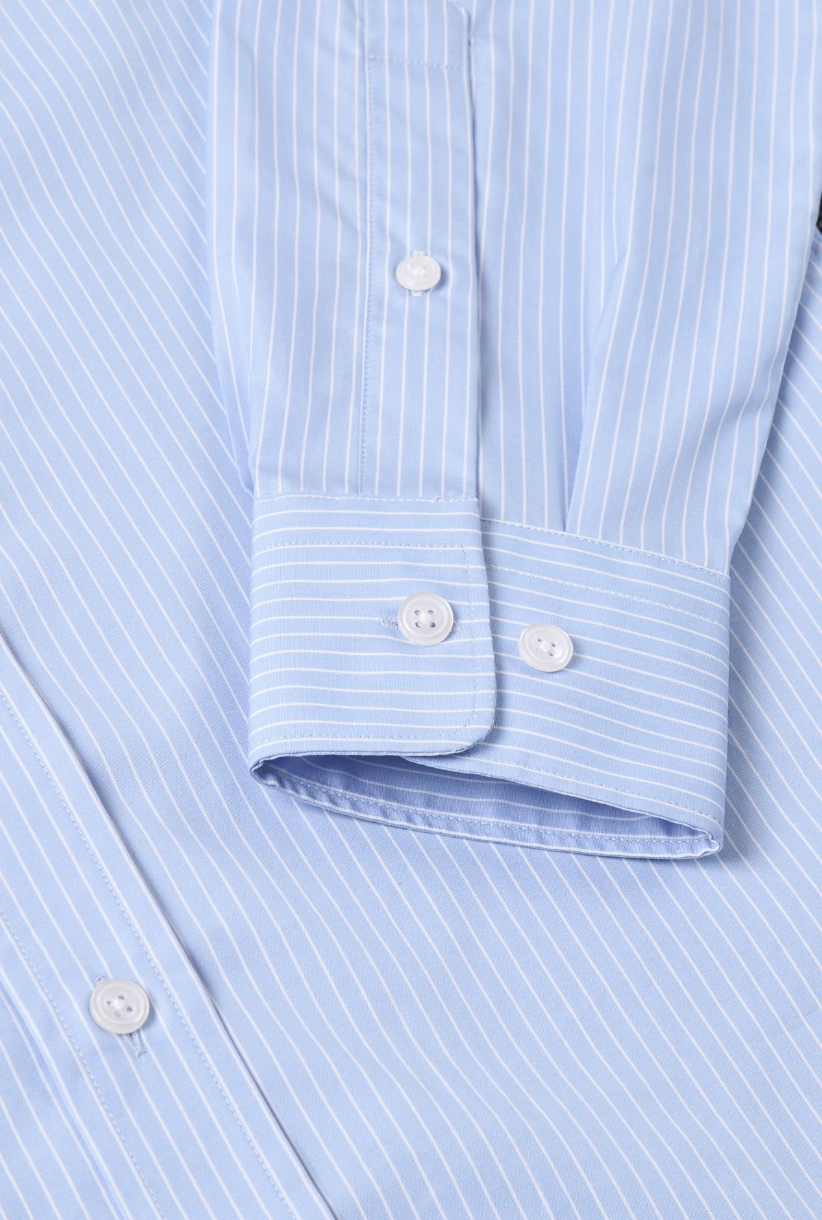 Blue & White Pinstripe St James' Collar Tailored Fit Poplin Shirt