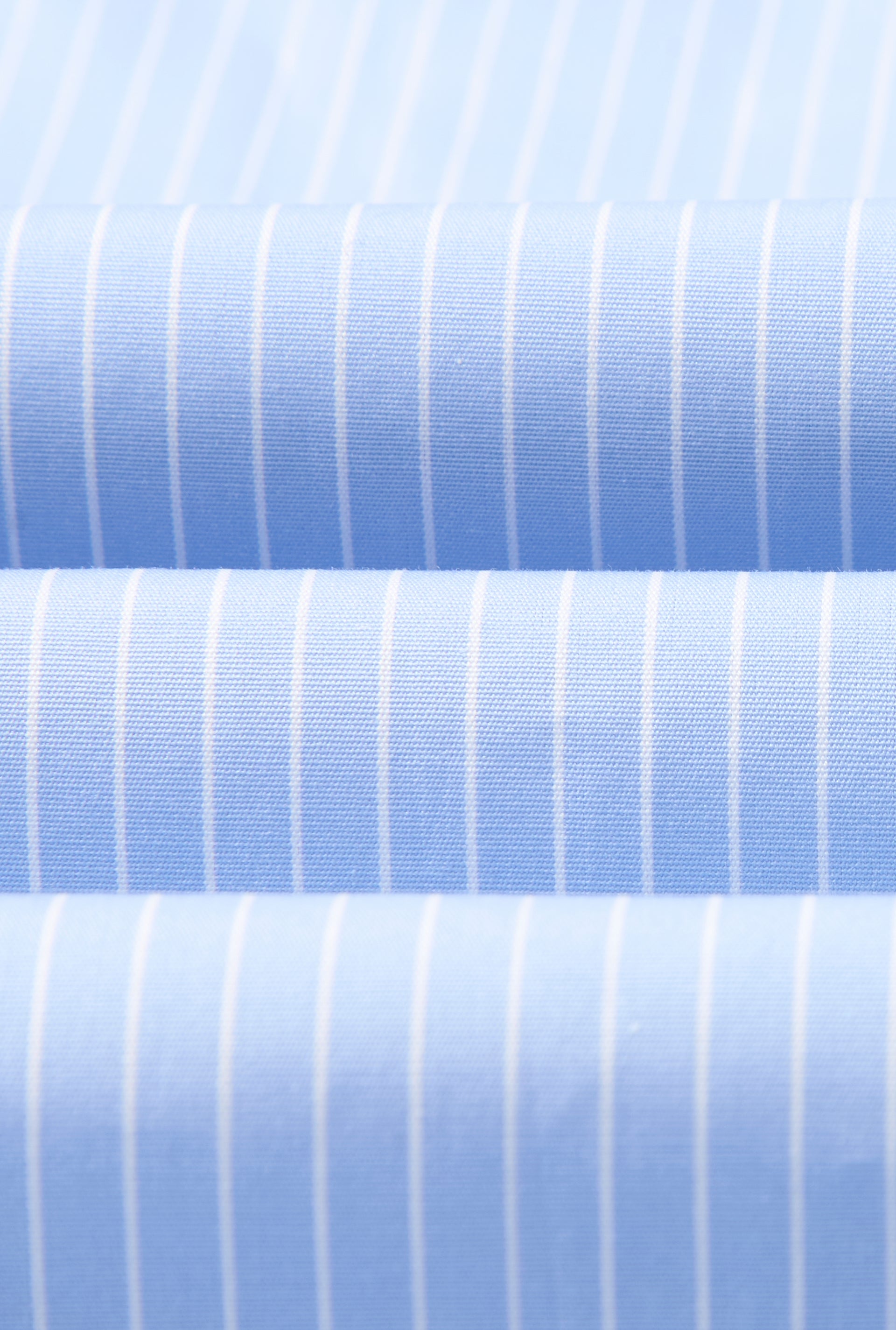 Blue & White Pinstripe St James' Collar Tailored Fit Poplin Shirt