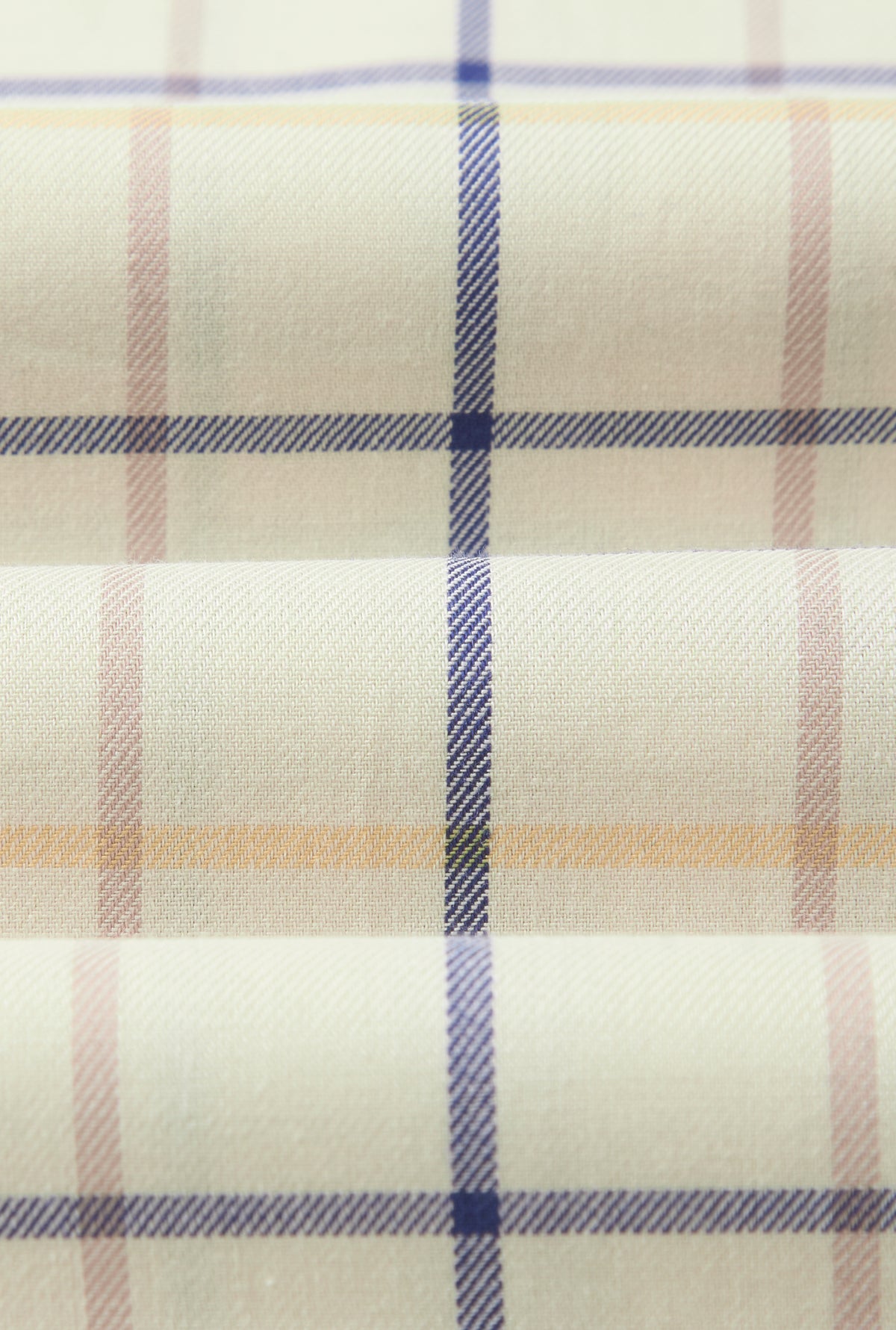 Navy & Tan Tattersall Check Cutaway Collar Standard Fit Shirt