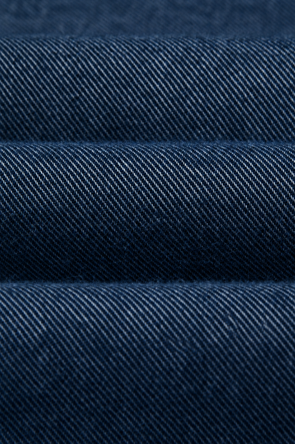 Navy Cutaway Collar Standard Fit Brushed Cotton Shirt