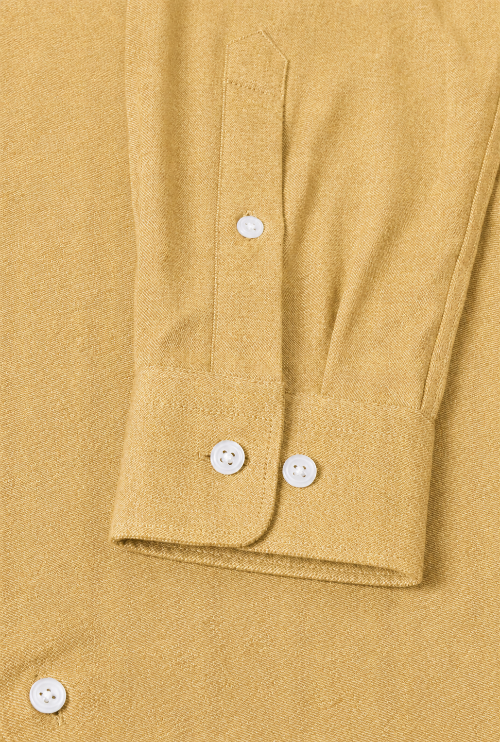 Yellow Cutaway Collar Standard Fit Brushed Cotton Shirt