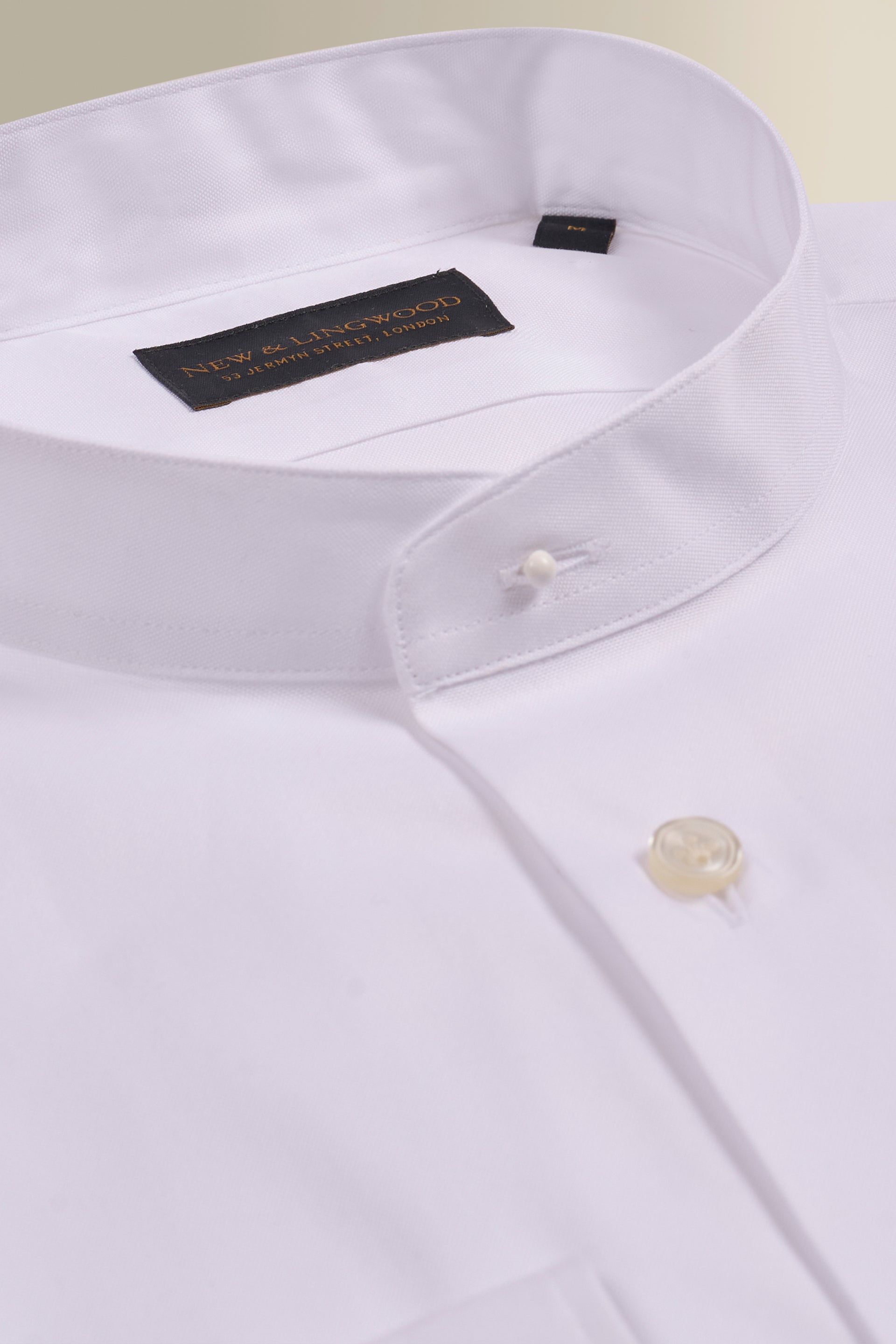 White Detachable Collar Standard Fit Oxford Shirt