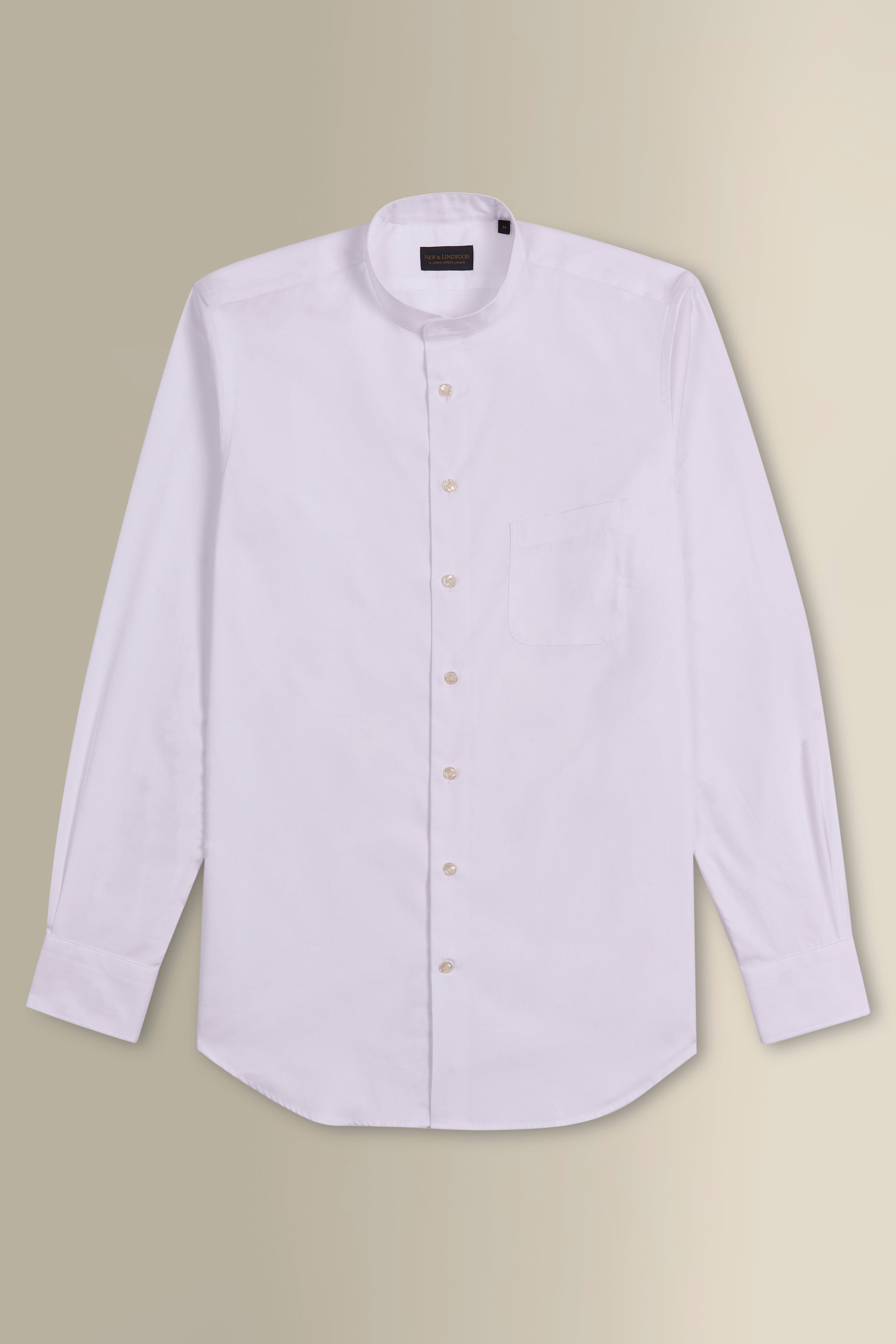 White Detachable Collar Standard Fit Oxford Shirt