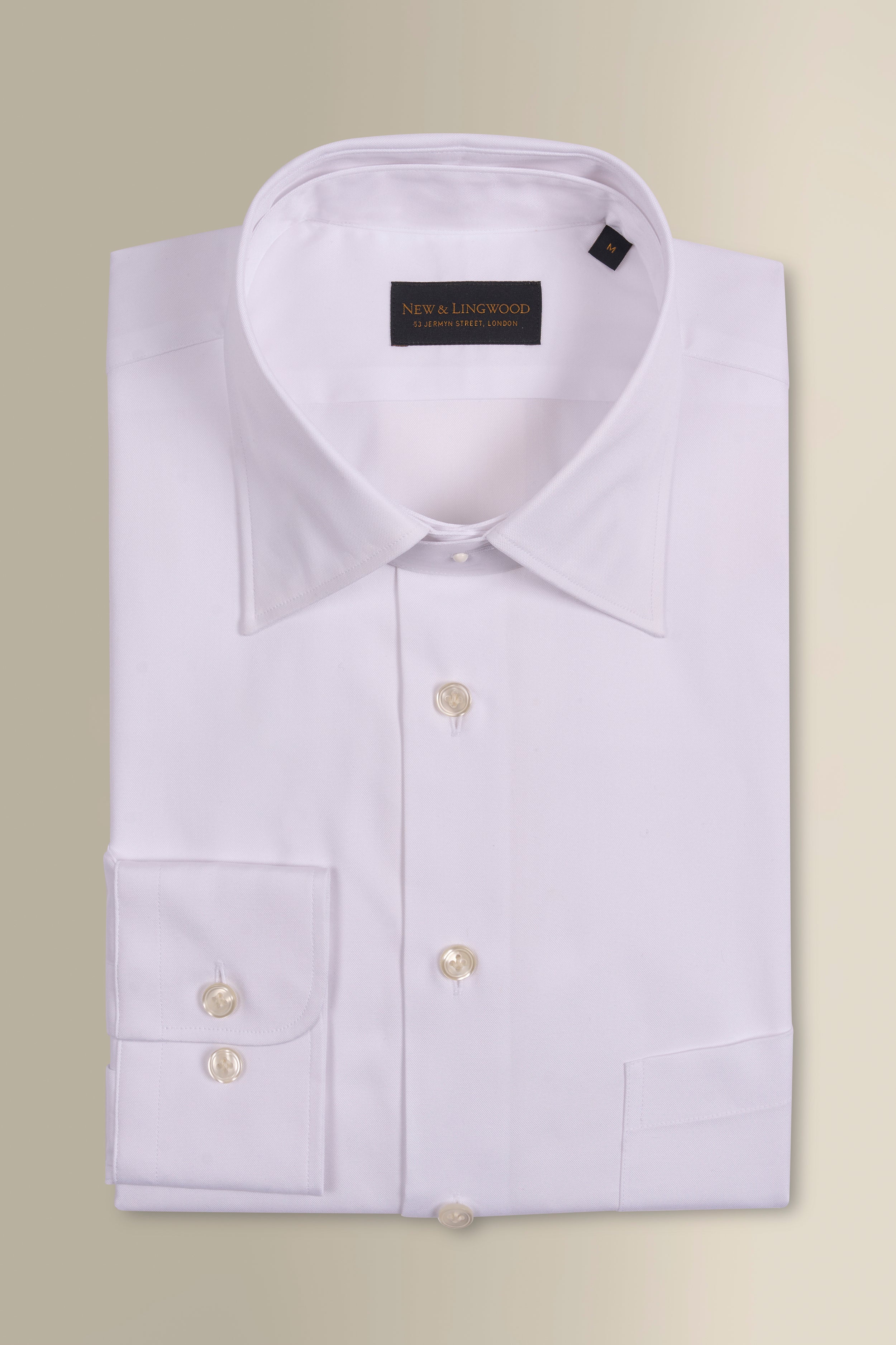 Cream Detachable Collar Standard Fit Oxford Shirt