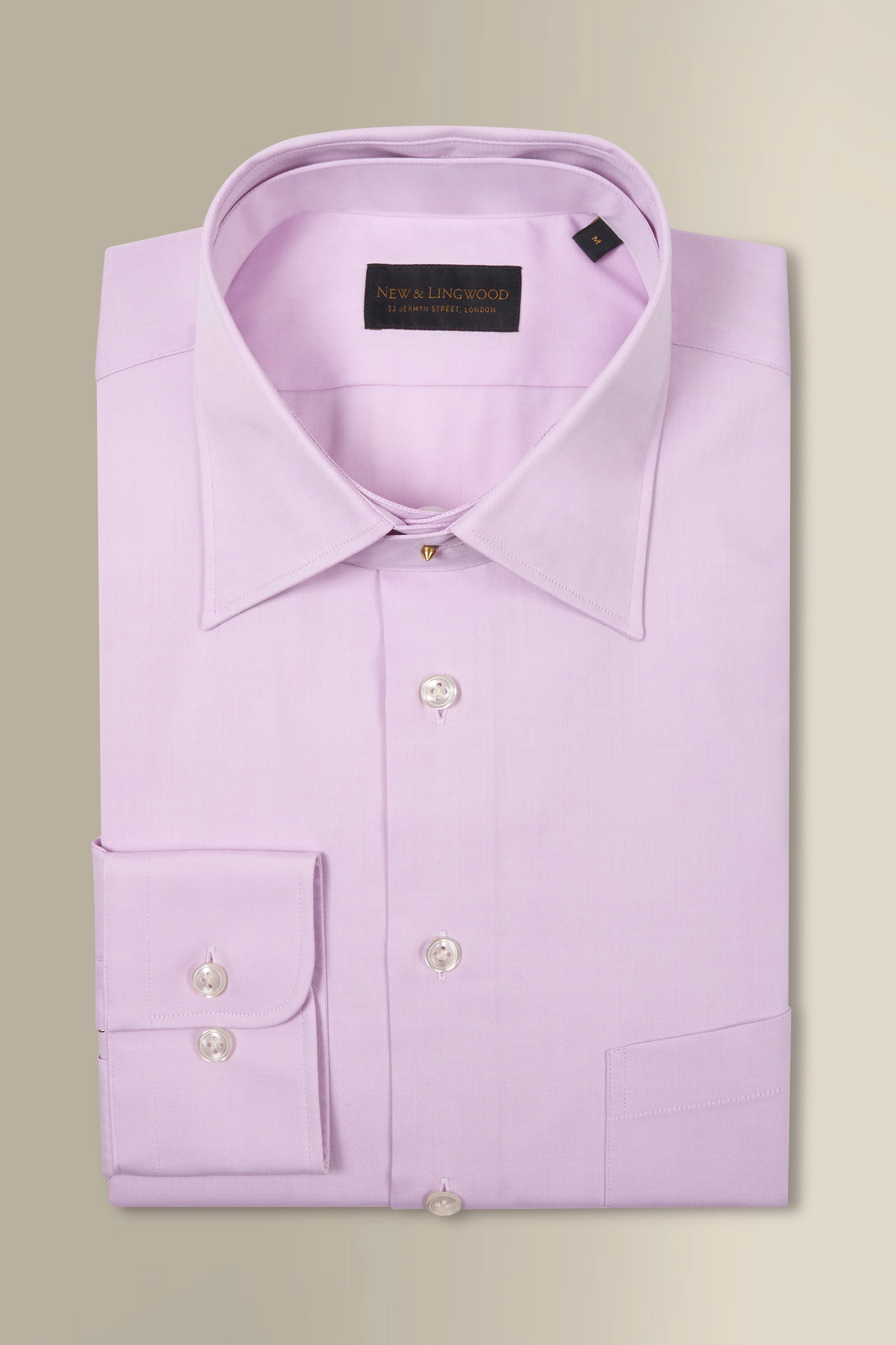 Pink Detachable Collar Standard Fit Oxford Shirt