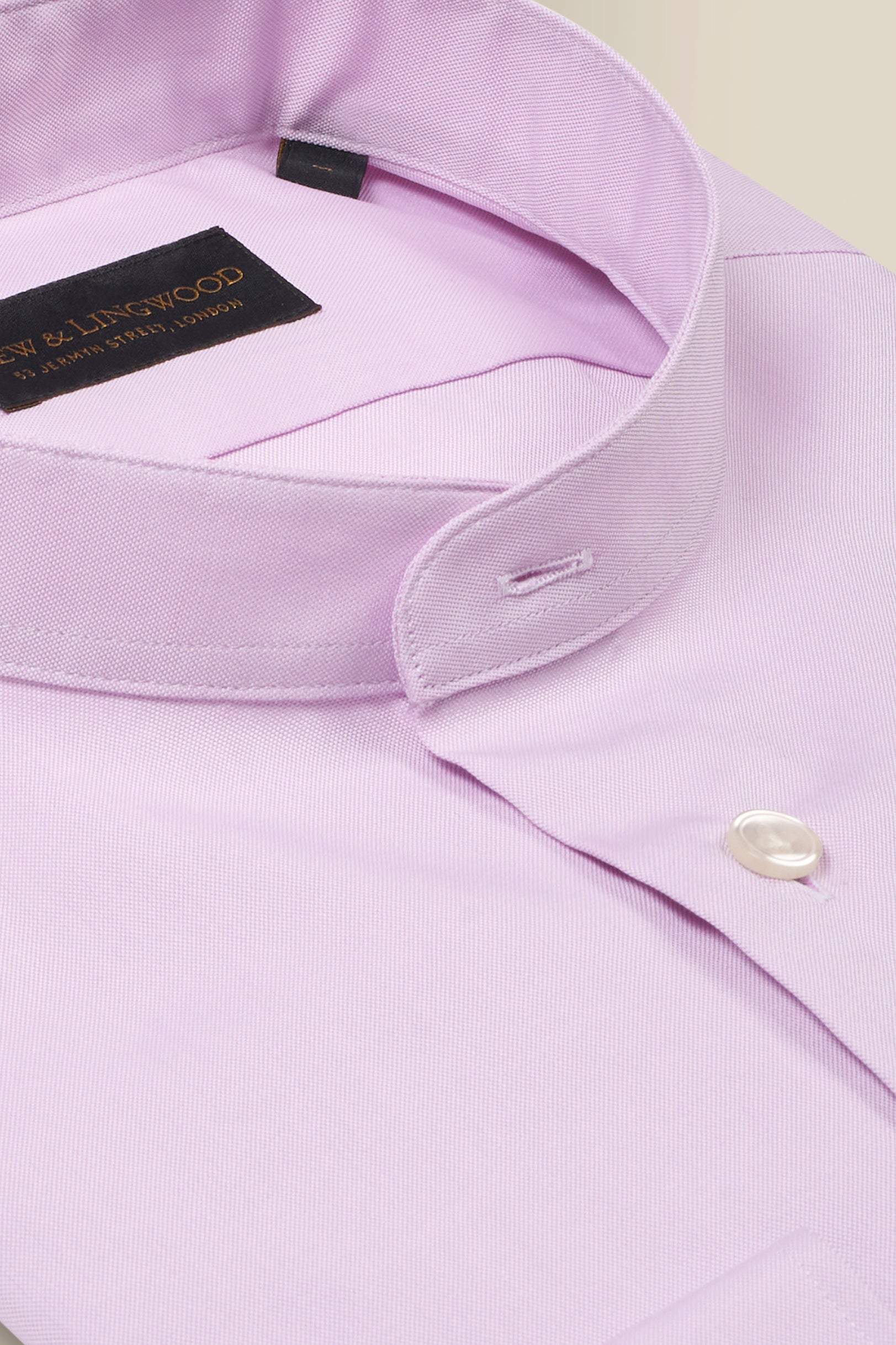 Pink Detachable Collar Standard Fit Oxford Shirt