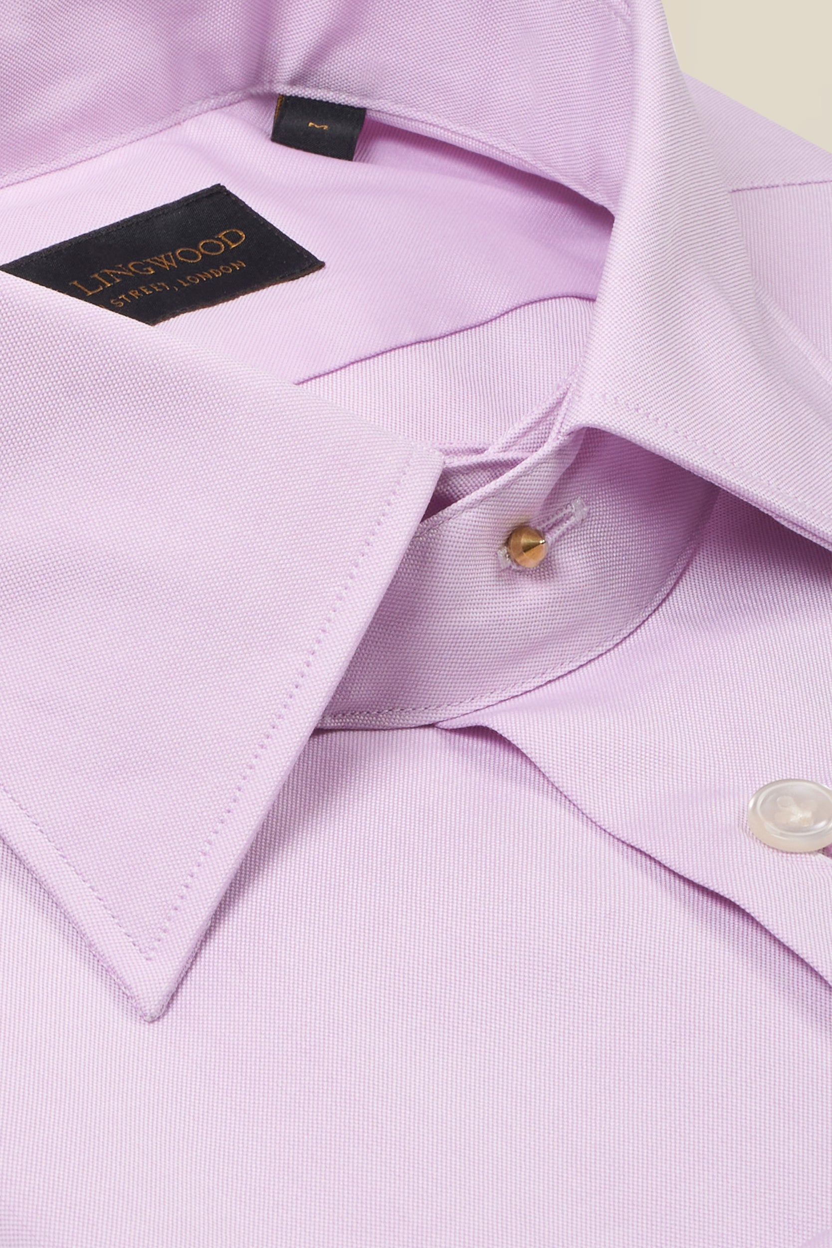 Pink Detachable Collar Standard Fit Oxford Shirt