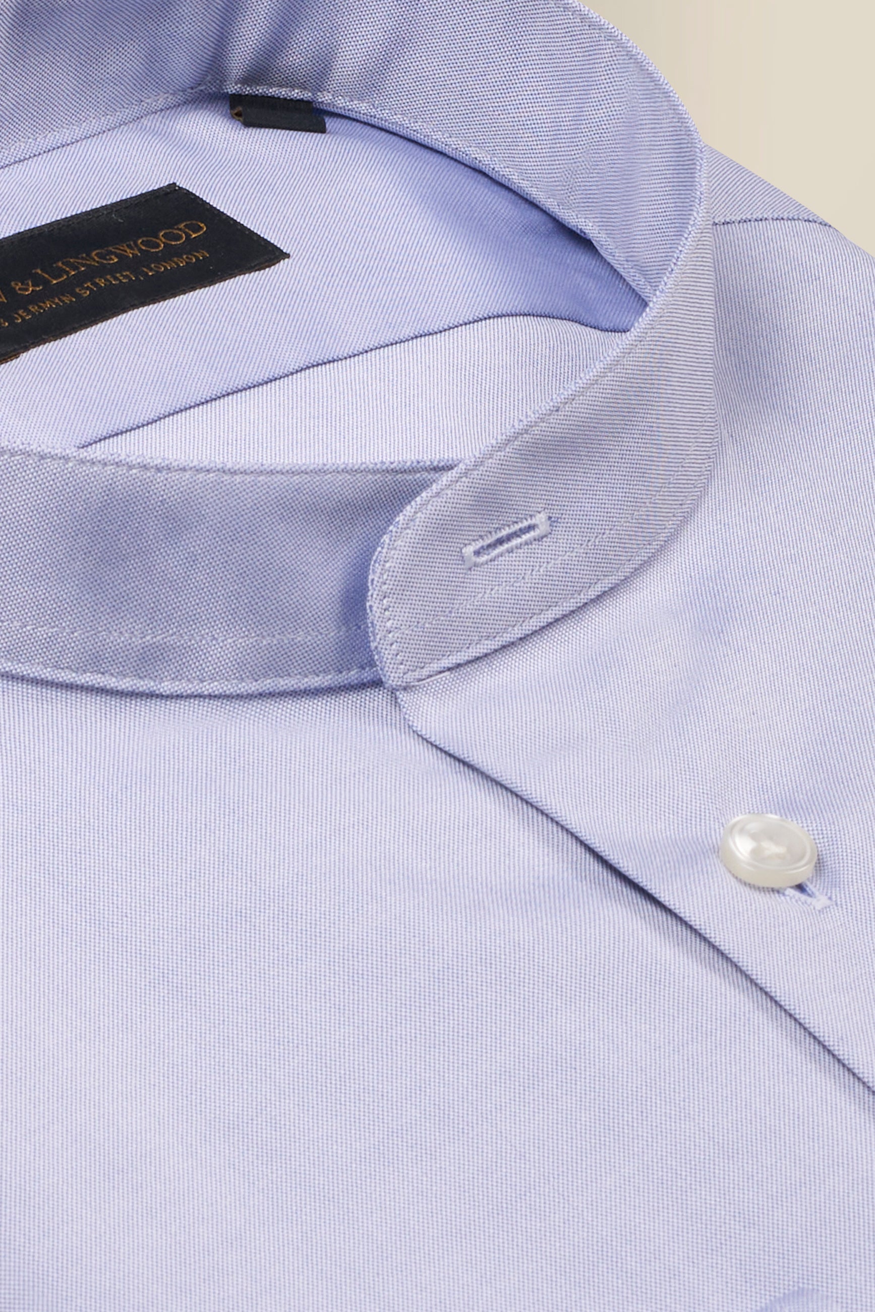 Blue Detachable Collar Standard Fit Oxford Shirt