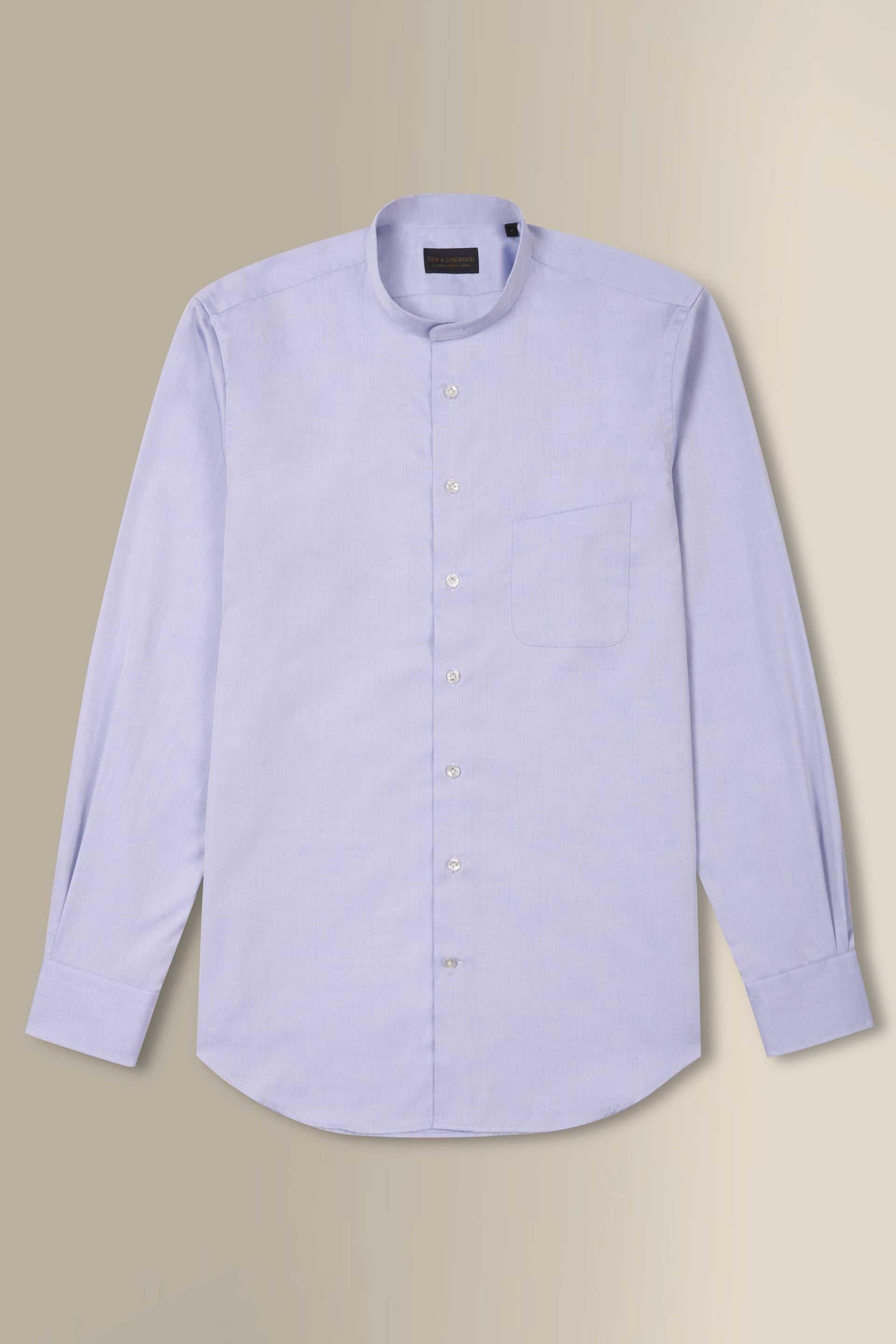Blue Detachable Collar Standard Fit Oxford Shirt