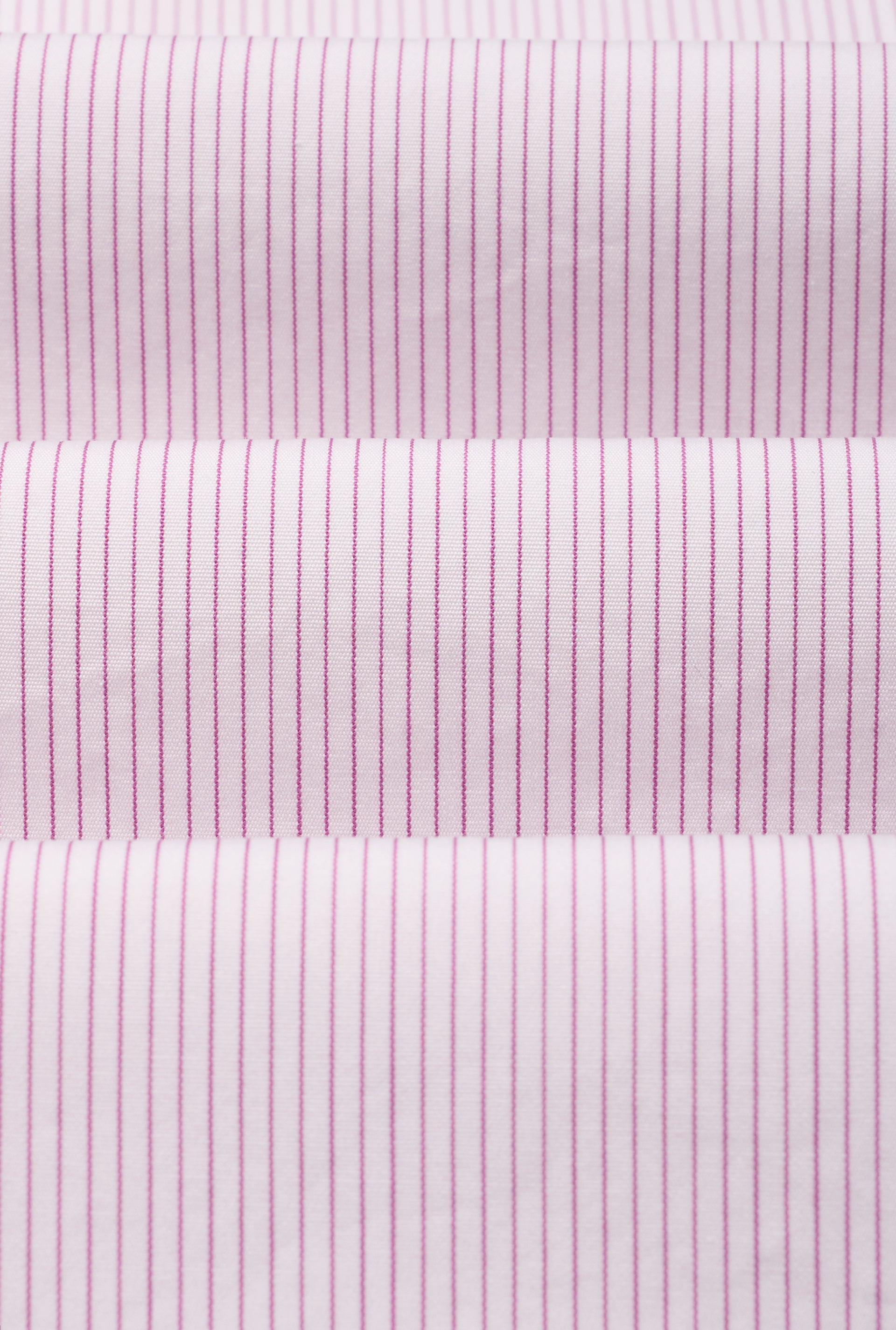 Purple & White Pencil Stripe Detachable Collar Standard Fit Poplin Shirt