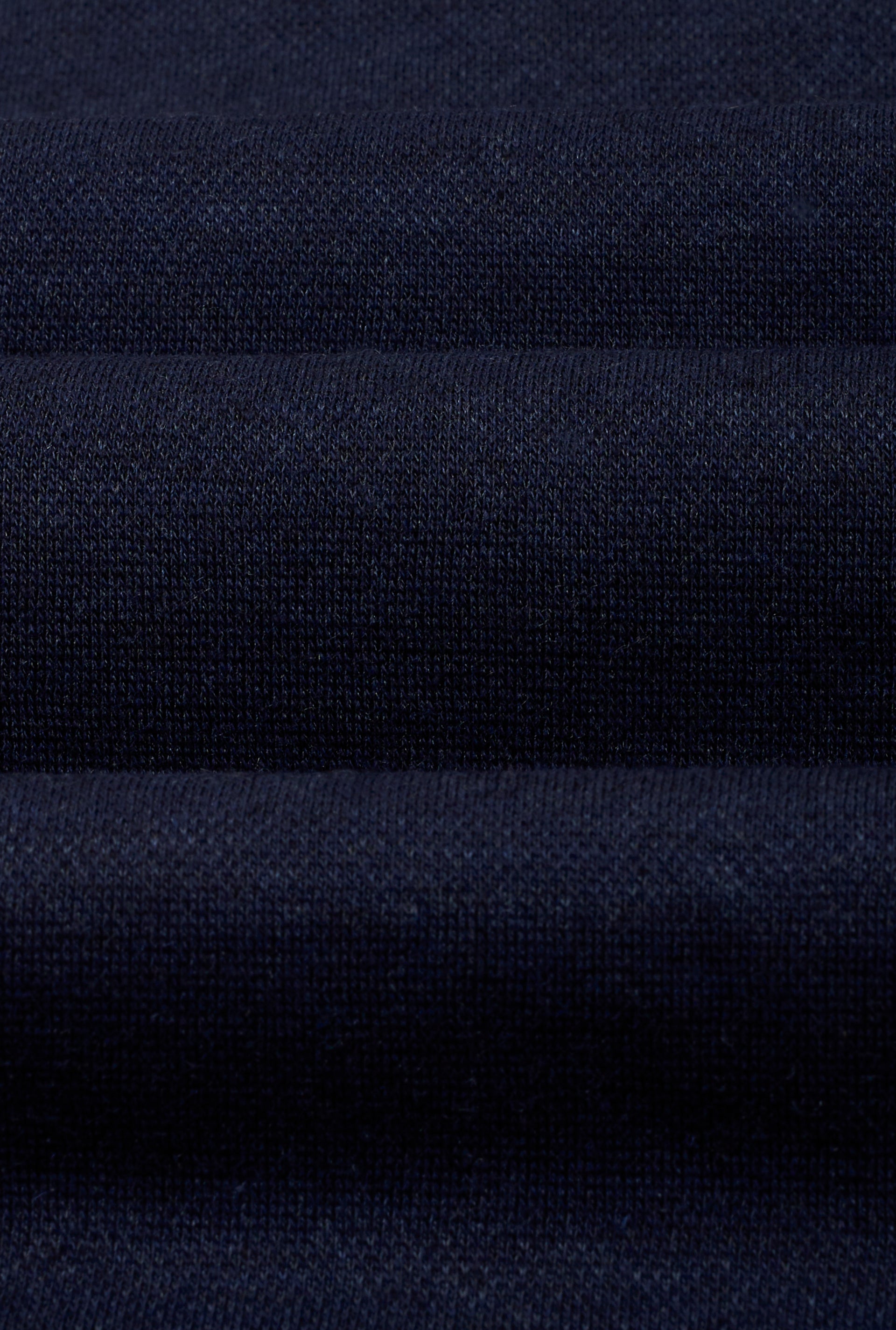 Navy One Piece Collar Cotton & Cashmere Popover Shirt