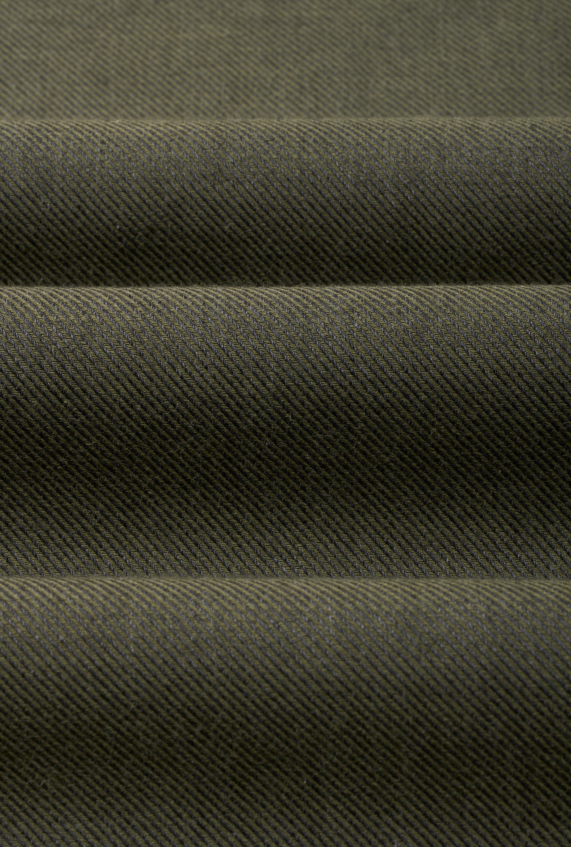Khaki Cutaway Collar Standard Fit Cotton & Cashmere Shirt