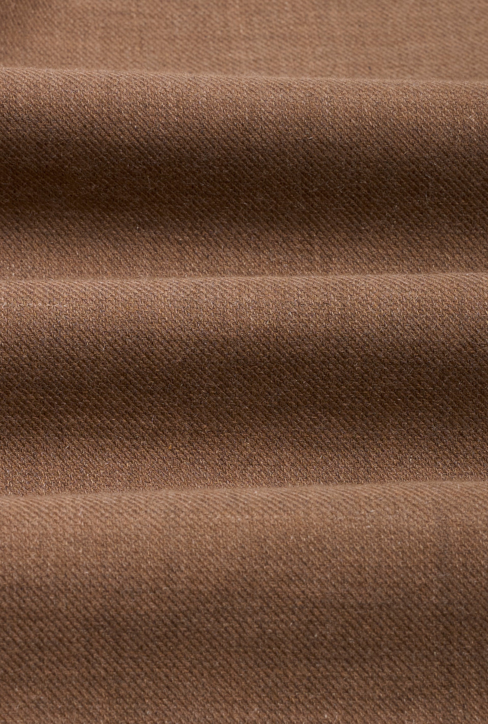 Brown Cutaway Collar Standard Fit Cotton & Cashmere Shirt