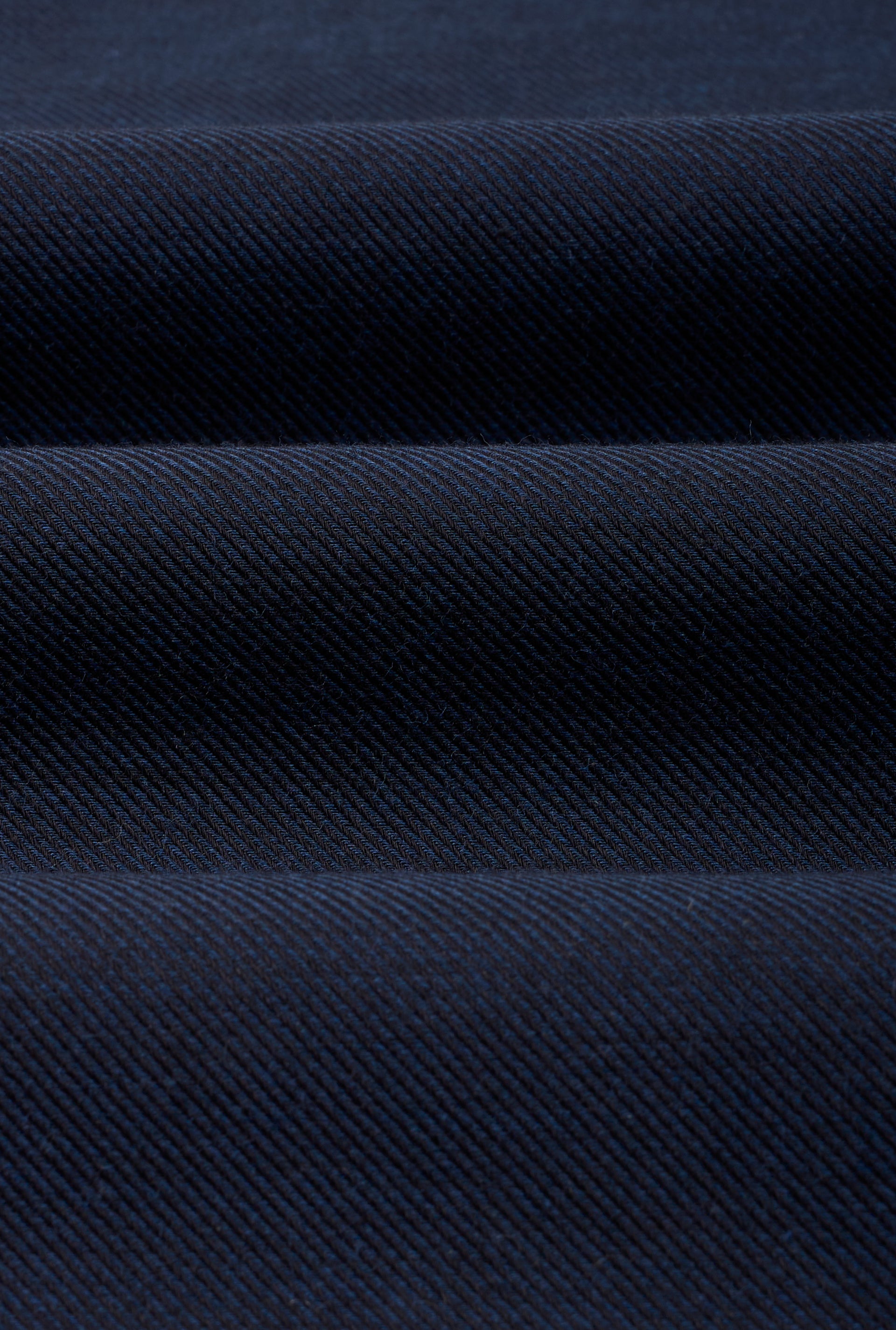 Navy Cutaway Collar Standard Fit Cotton & Cashmere Shirt